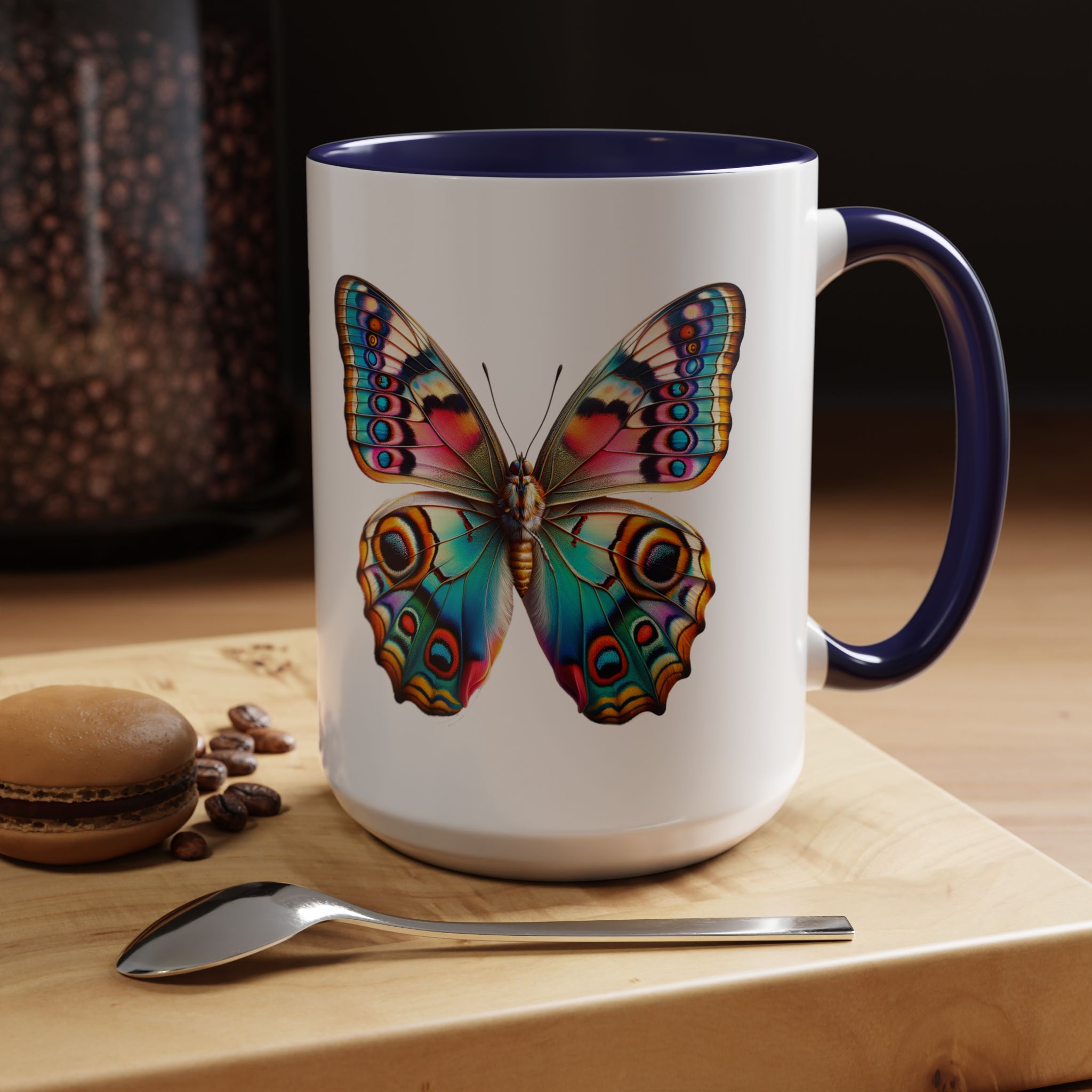 Coffee mug Butterfly unique cup boho gift for her office accessory cute mug nature design - Imagen 27