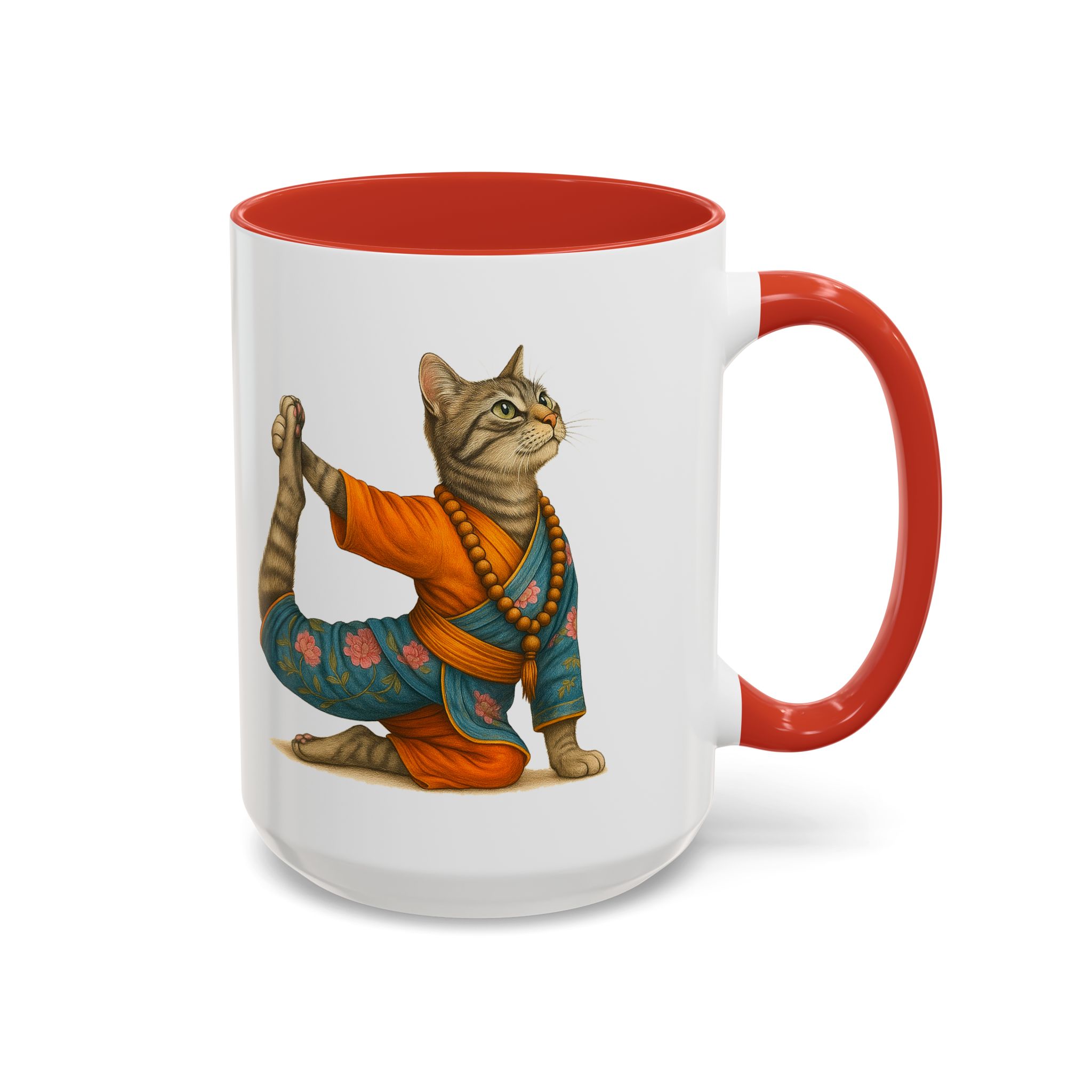 Tea mug Cat lover coffee cup cool gift for her office Mug yoga accessory kitten meditation pet mindfulness print - Image 29