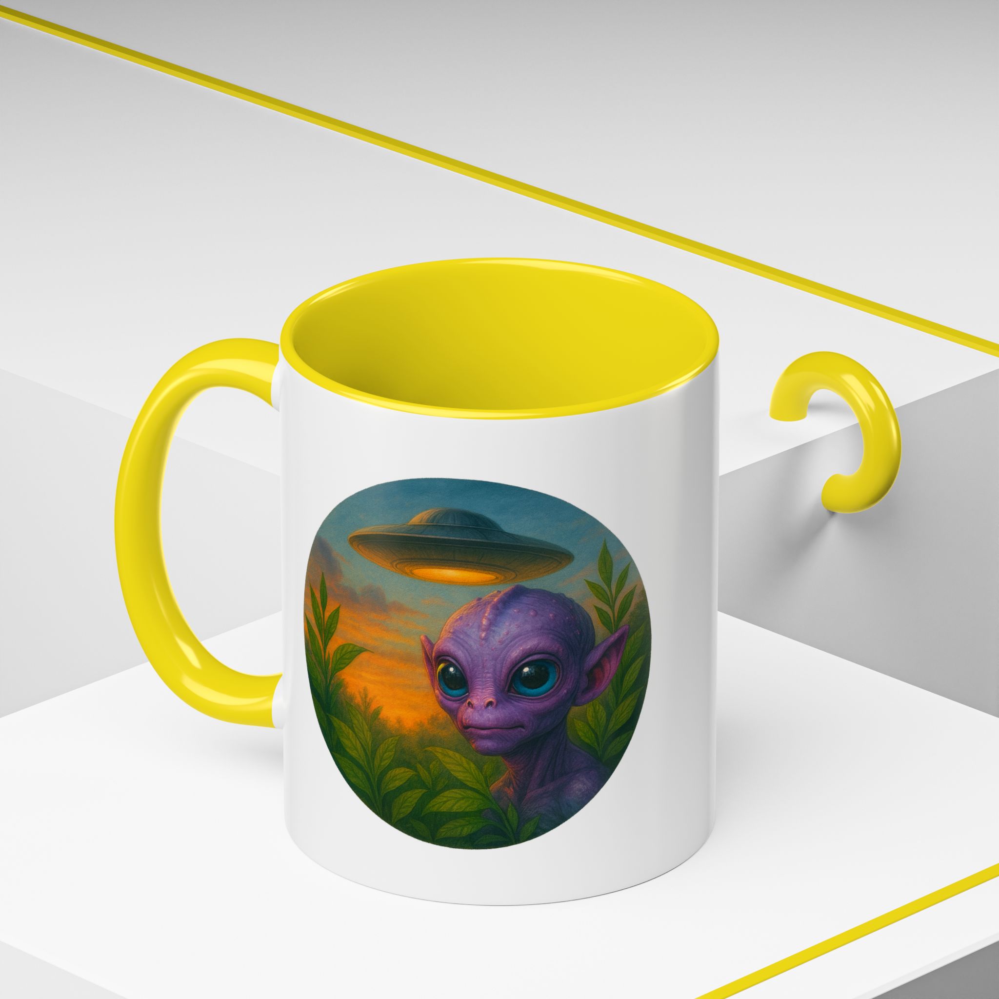 Alien mug and cup extraterrestrial whale fantasy funny vintage graphic oversized womens design - Image 4