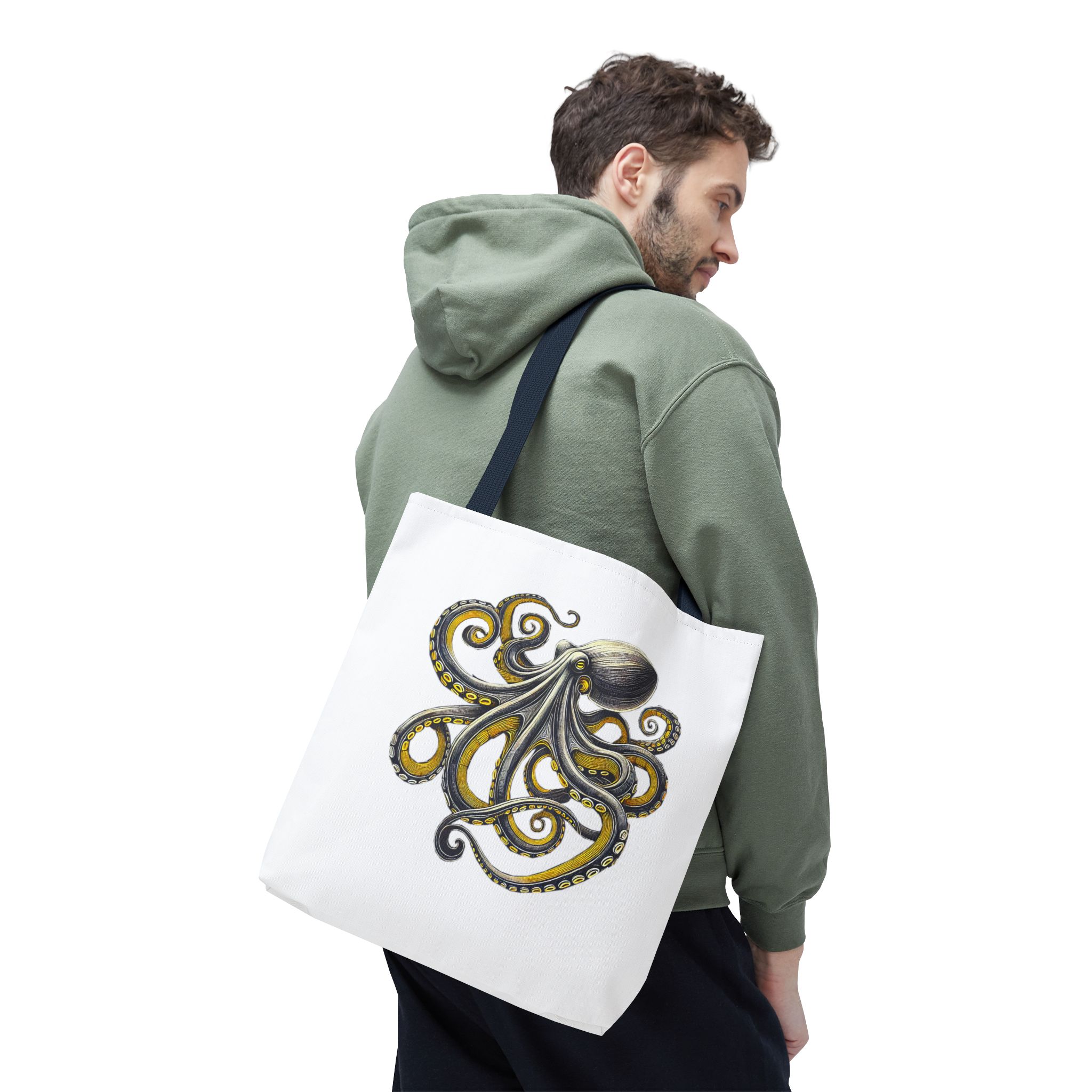 Octopus Tote bag – Boho Octopus purse – Retro handbag japanese print - Image 28