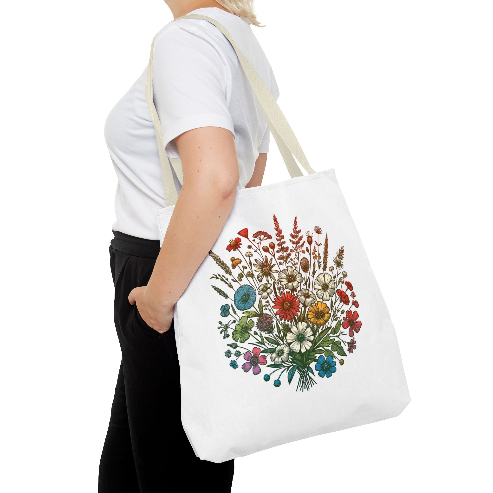 Flower tote bag – Boho Flower Tote bag – Floral purse tropical print - Image 24