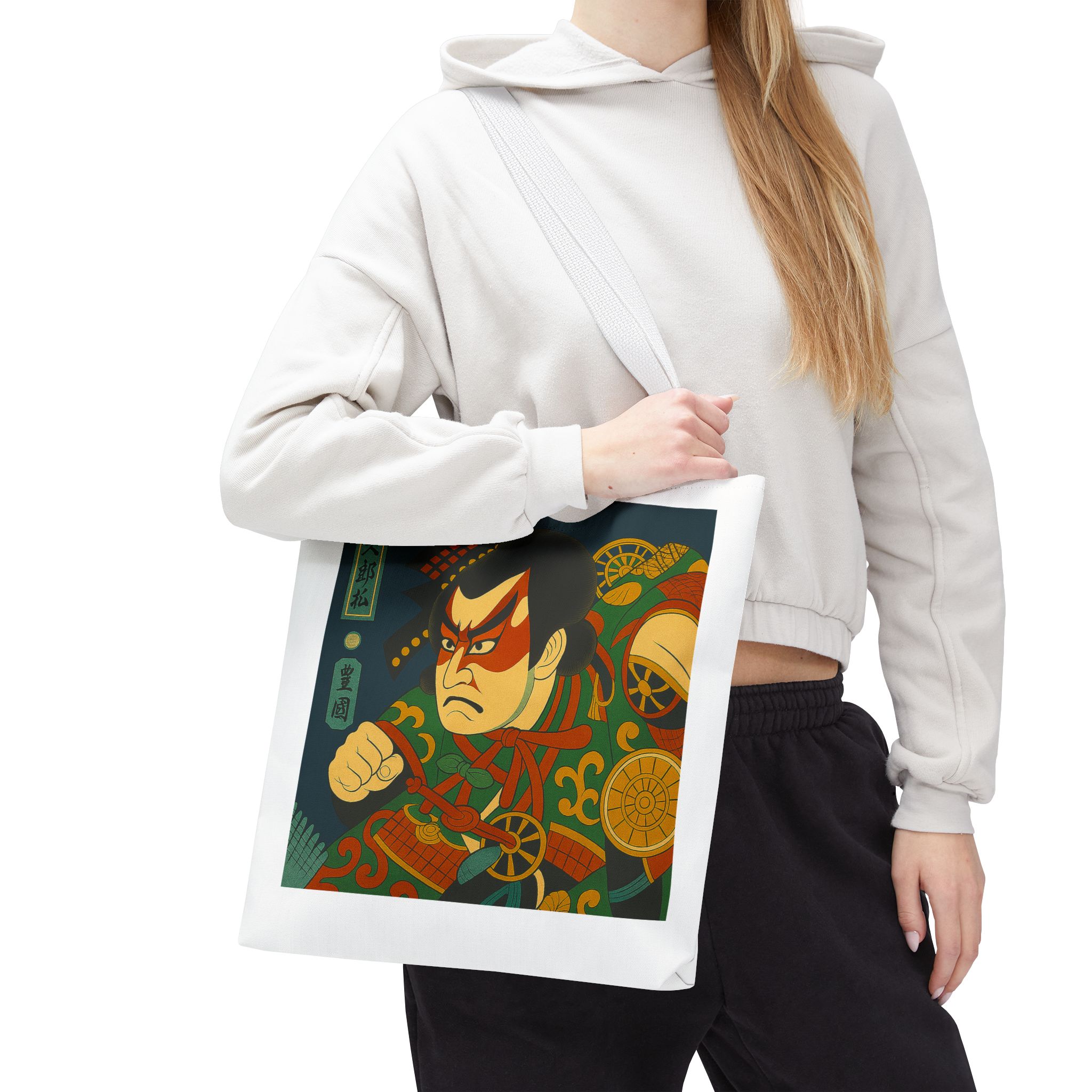 Vintage Japanese art tote bag canvas bag inspired by Japan and ukiyo – Image 16
