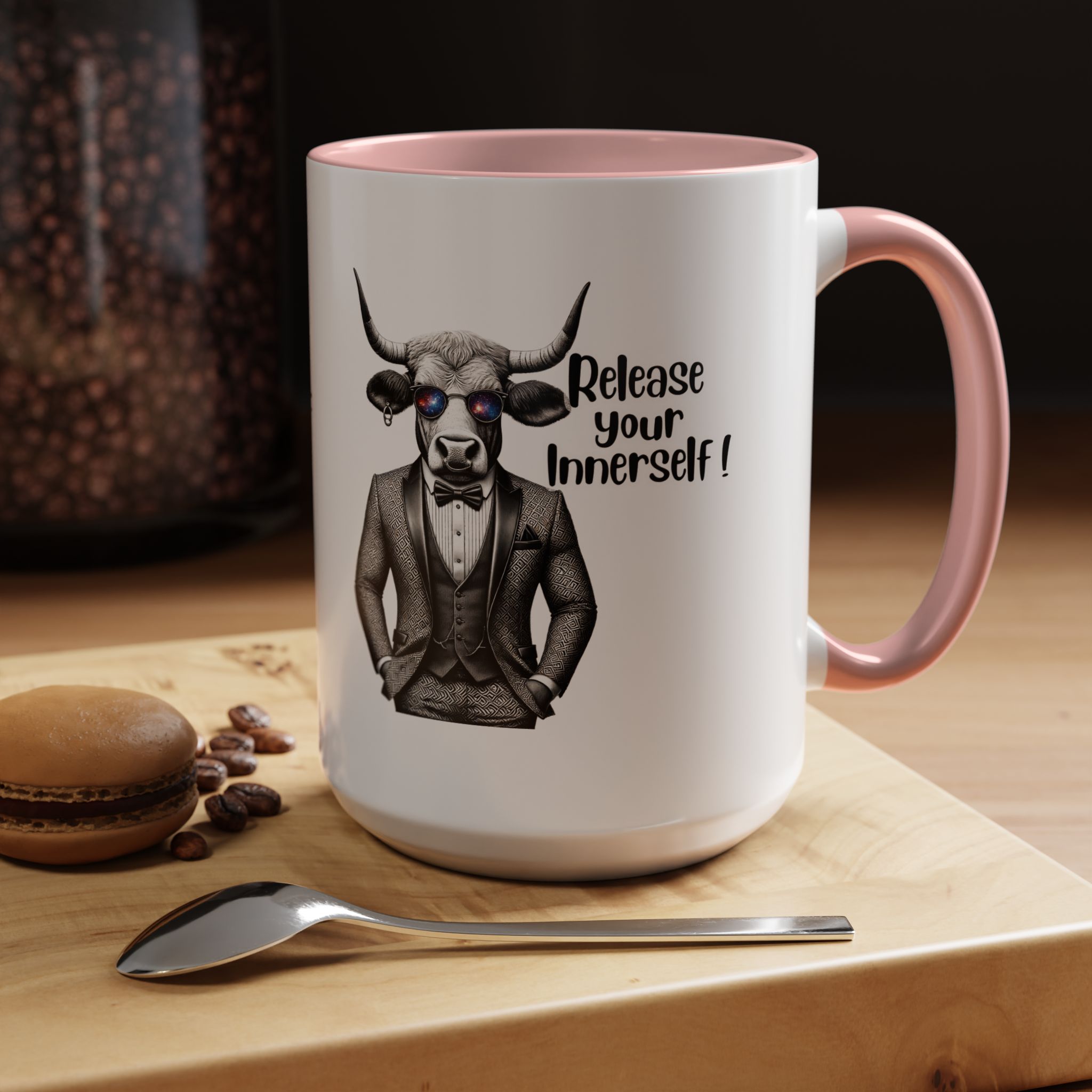 Coffee mug funny motivational gift for her cute cup tea lover cool boho mug office accessory self confidence design bull – Image 27