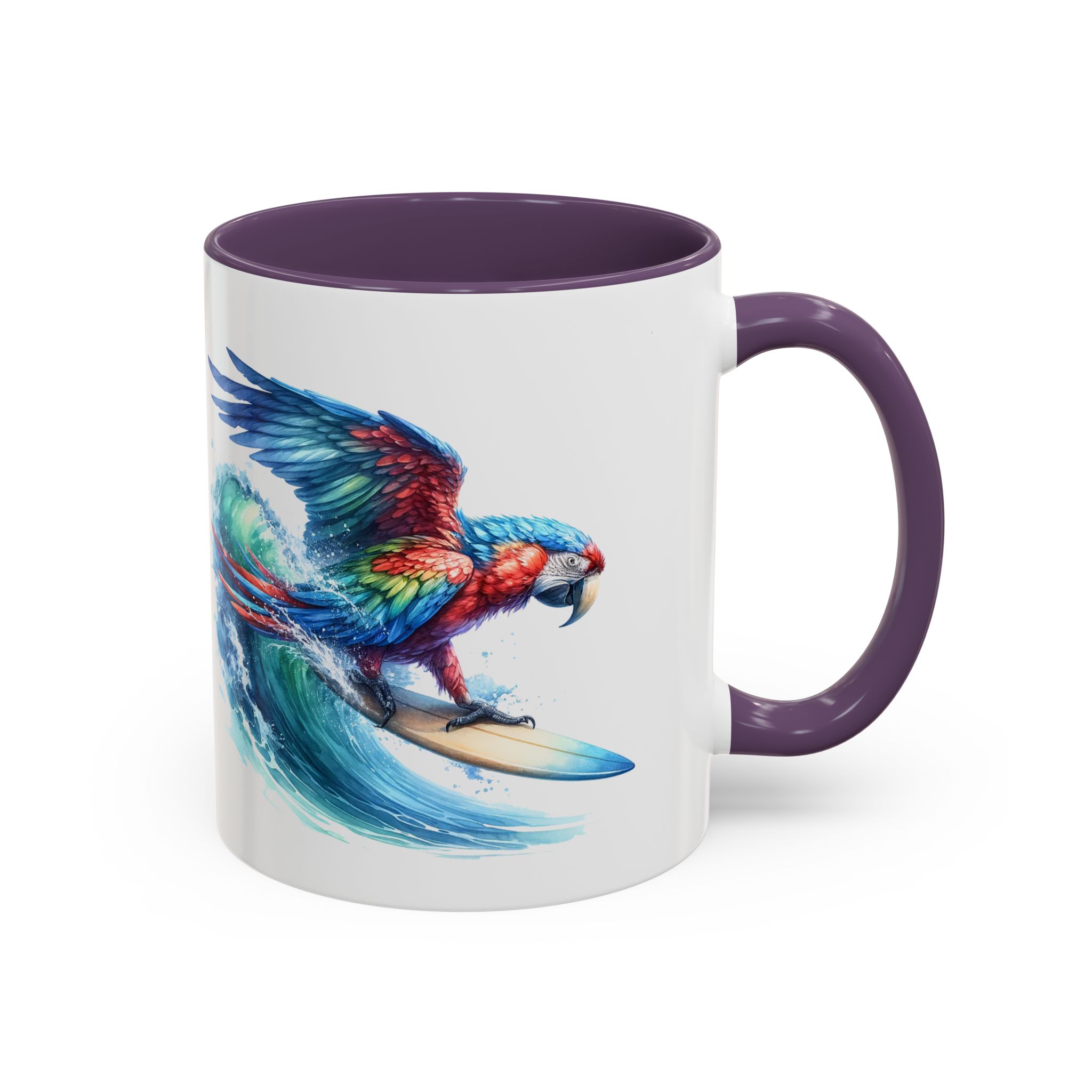Coffee mug surf gift for her Parrot surf lover tea cup boho Mug office unique accessory nature design – Image 23