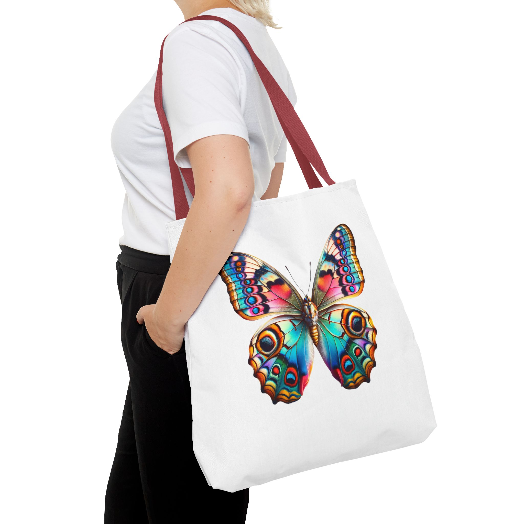 Butterfly canvas tote bag nature cute tote bag cool shoulder bag gift for her nature butterfly premium purse - Image 12