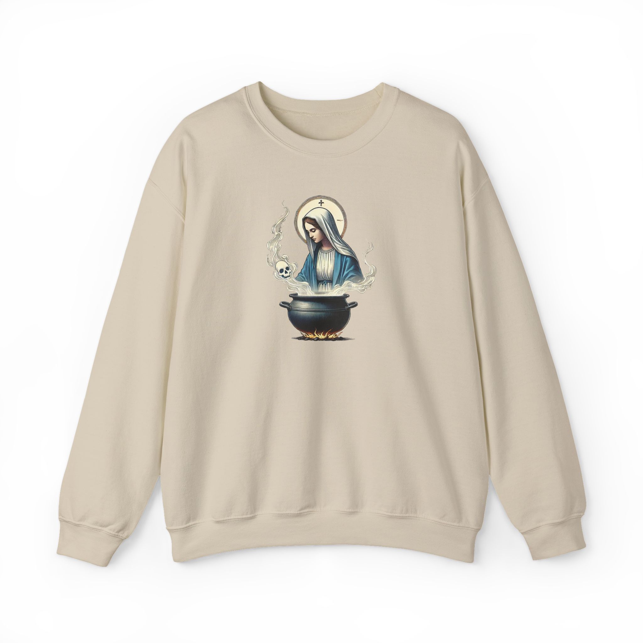 Virgin Mary sweatshirt – Ironic sweater – Funny catholic sweatshirt catholic print - Image 12