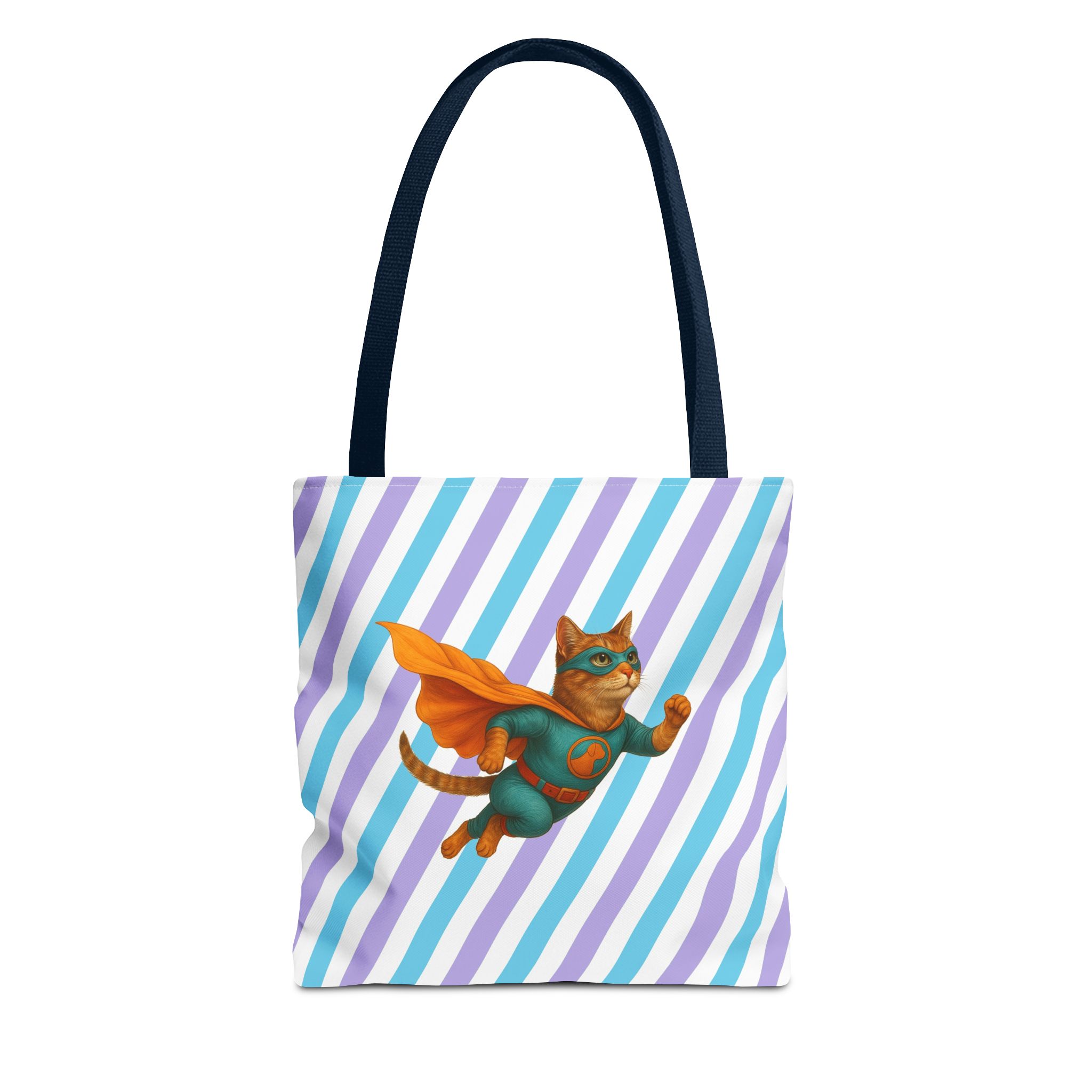 superhero tote bag cat canvas tote bag funny handbag fantasy purse kitten lover cool cat shoulder bag – Image 25