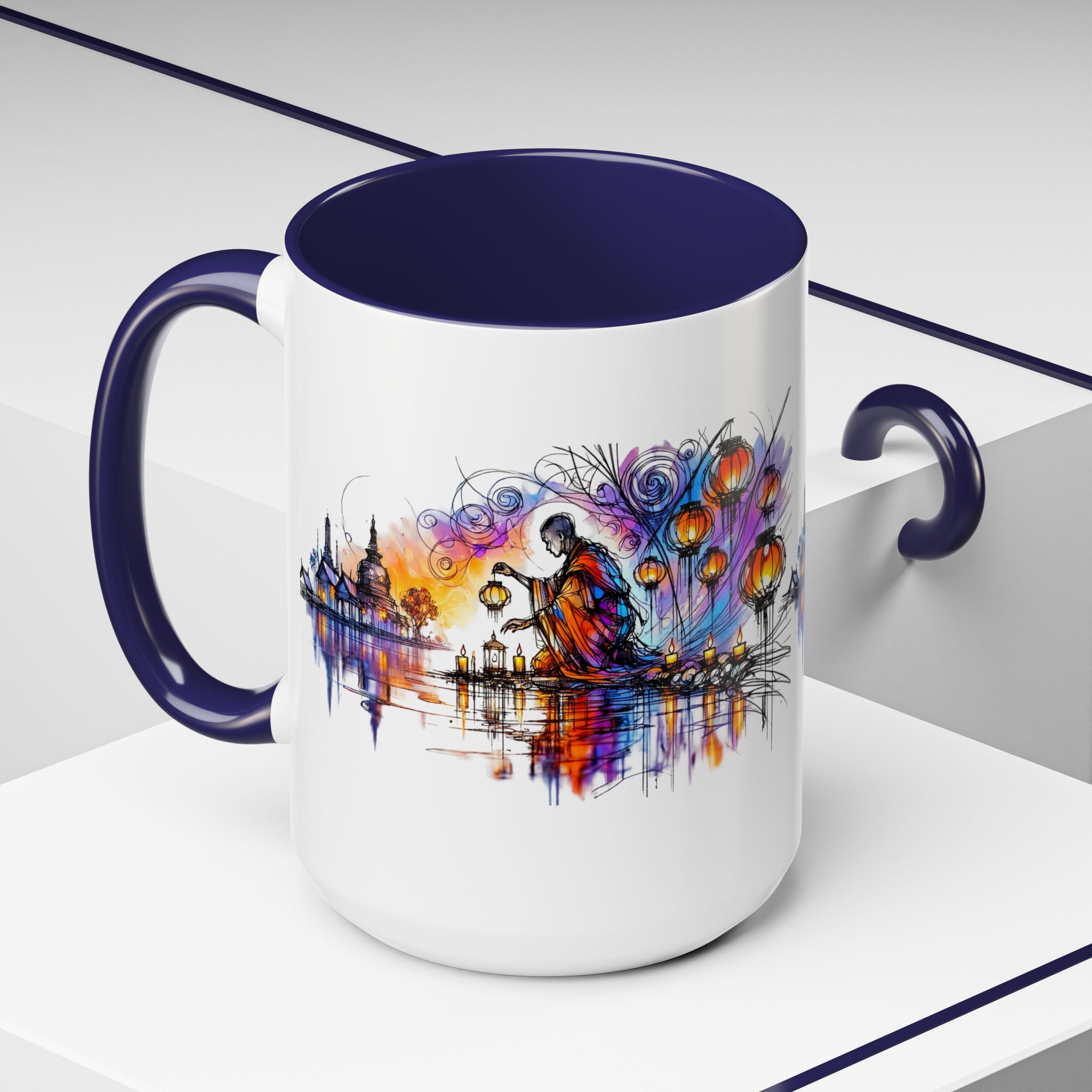 Office mug Buddha coffee Cup yoga tea Mug coffee meditation accessory mindfulnss cool gift for her – Image 24