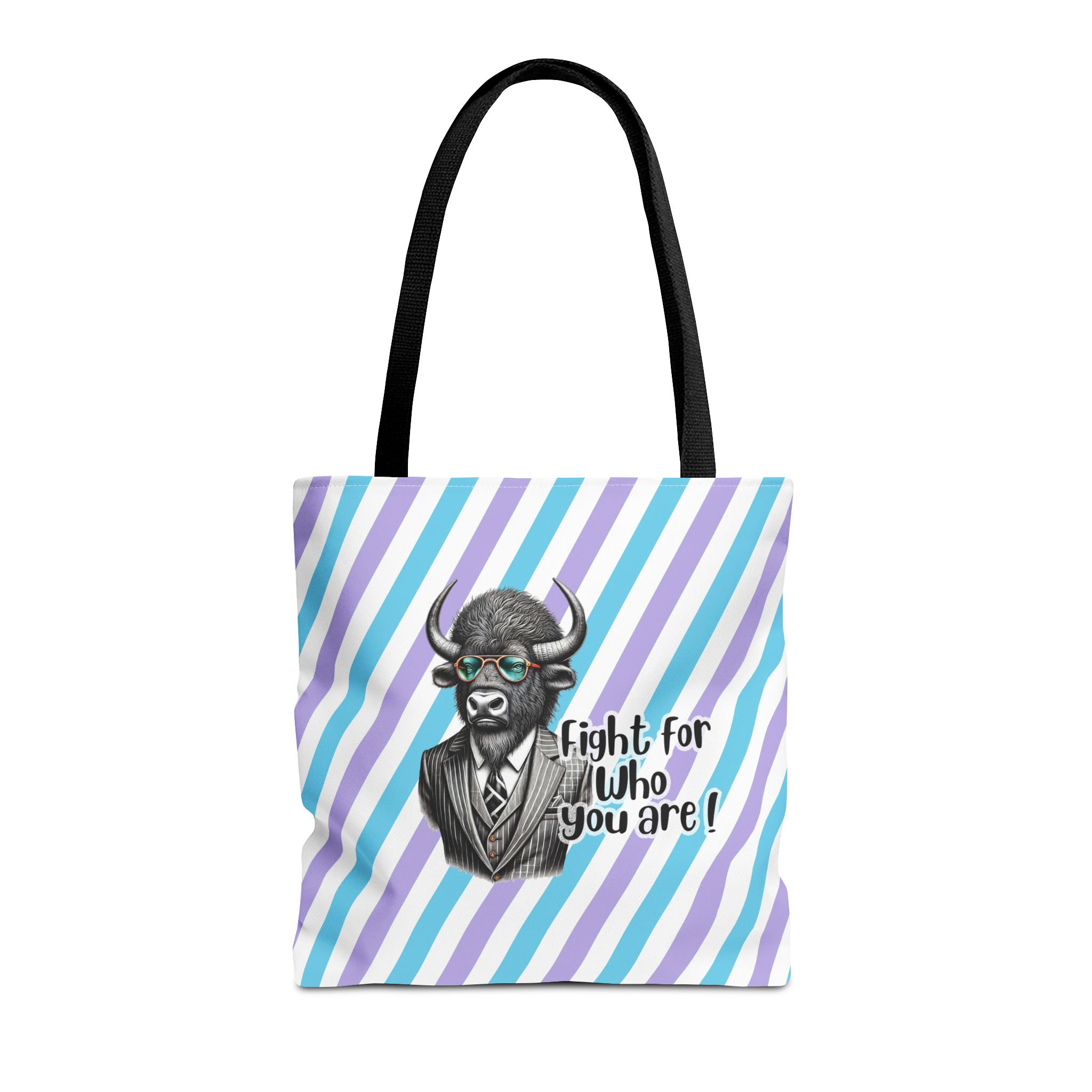Canvas tote bag Vintage bag Motivational funny tote bag Bison design cute tote bag for self confidence shoulder bag – Image 3