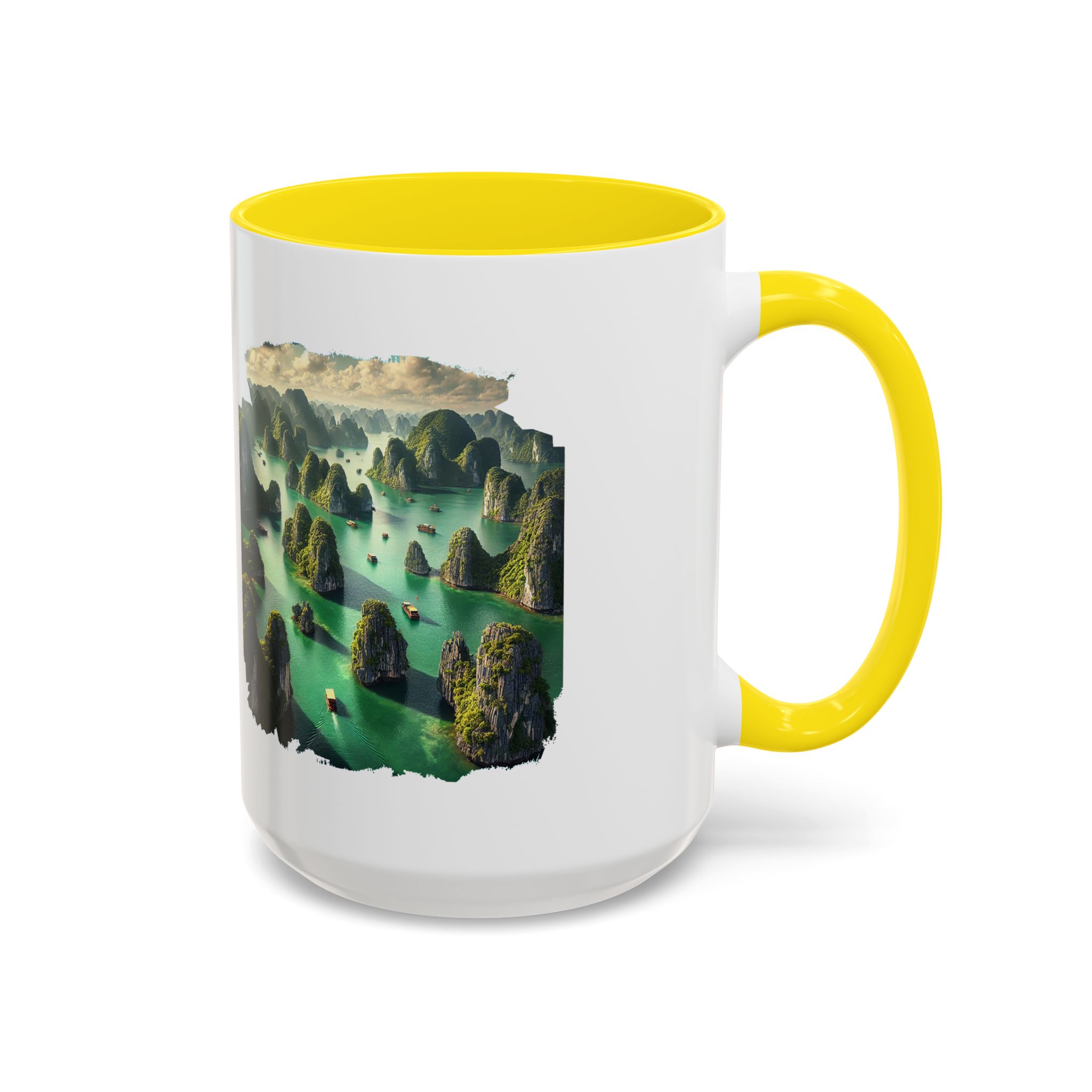 Boho mug landscape vietnam boho office mug ha long bay print nature cool gift coffee lover tea accessory unique cup – Image 61