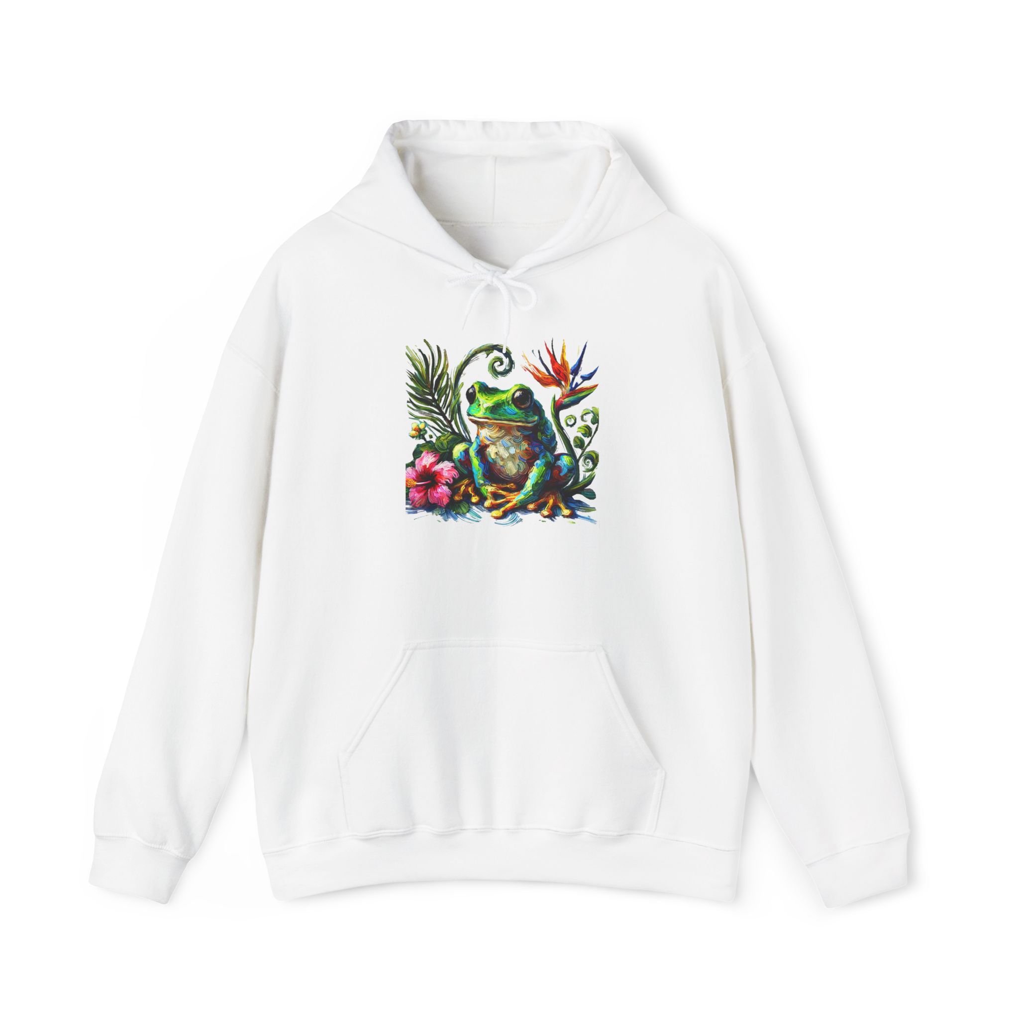 Frog Hoodie – Boho Frog sweatshirt – Tropical Sweatshirt nature print - Image 4