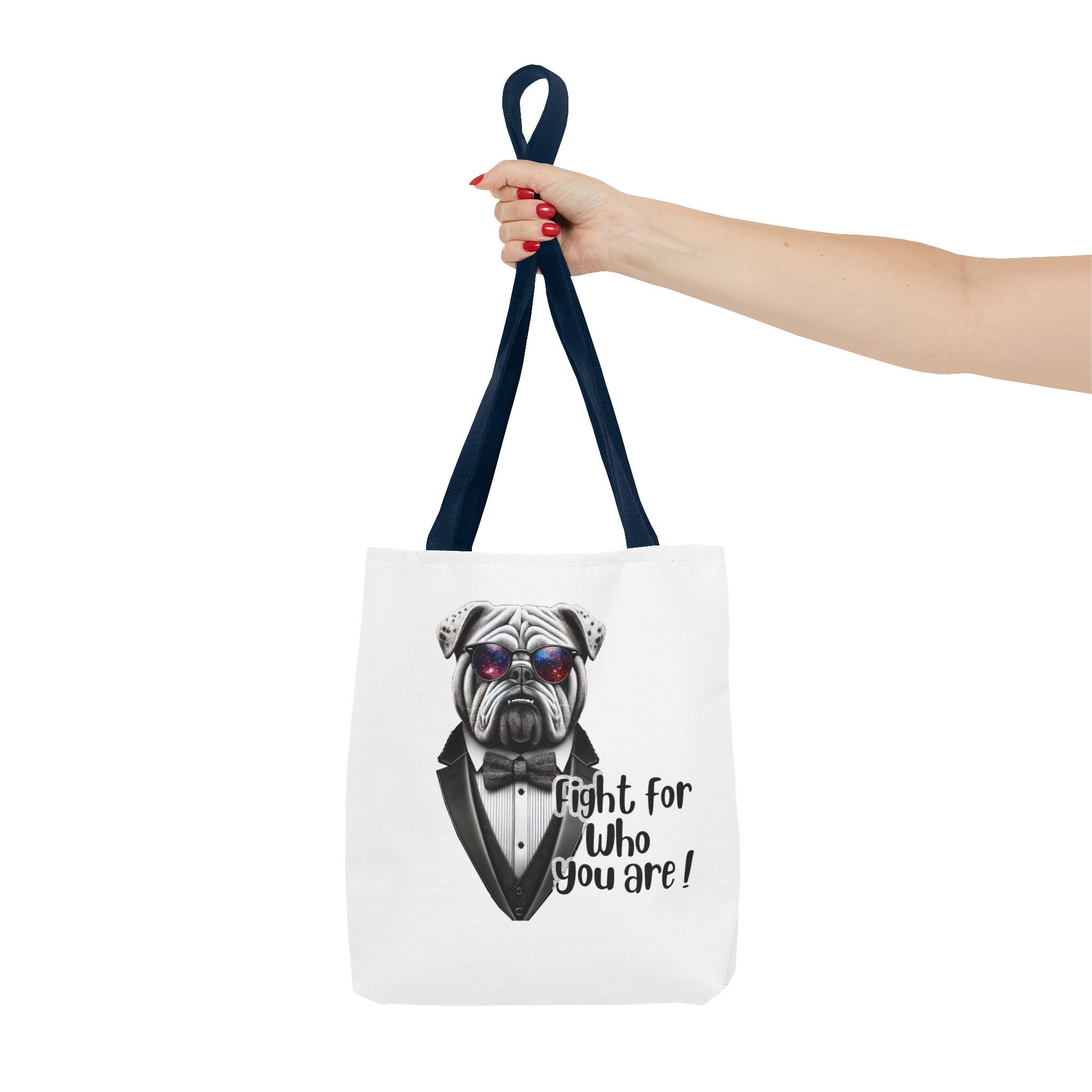 Canvas tote bag Vintage bag Motivational cute tote bag Bull dog design funny tote bag for self confidence shoulder bag – Image 26
