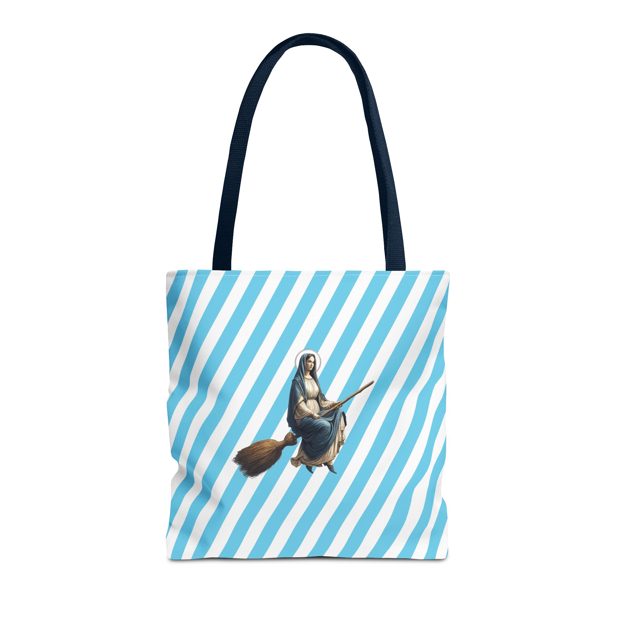 Satiric tote bag Virgin Mary witch broom cute tote bag religious shoulder bag sarcastic premium purse unusual - Image 27