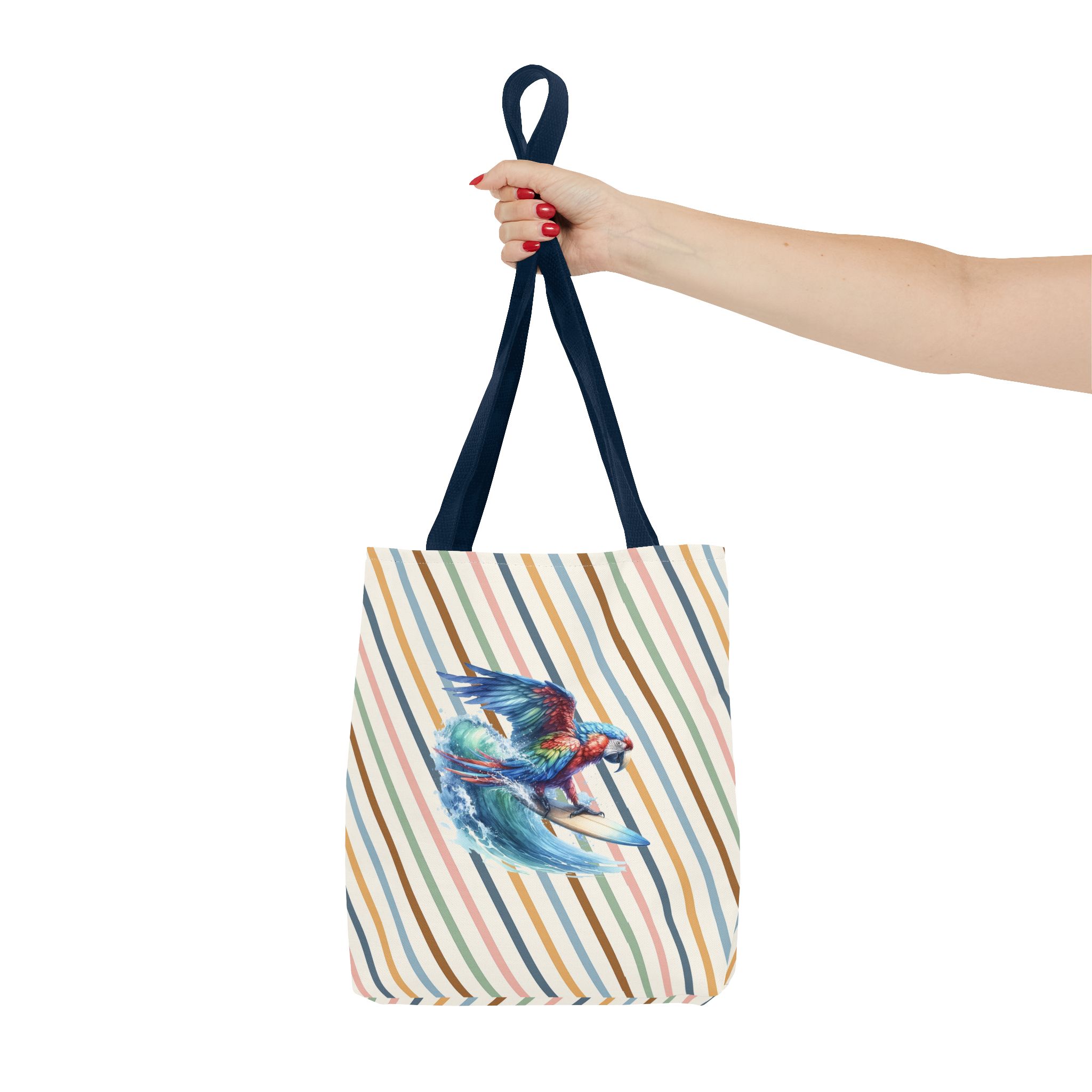 Parrot funny tote bag surf cute tote bag boho Bird surfer canvas tote bag gift for her free spirit shoulder bag cool handbag – Image 26