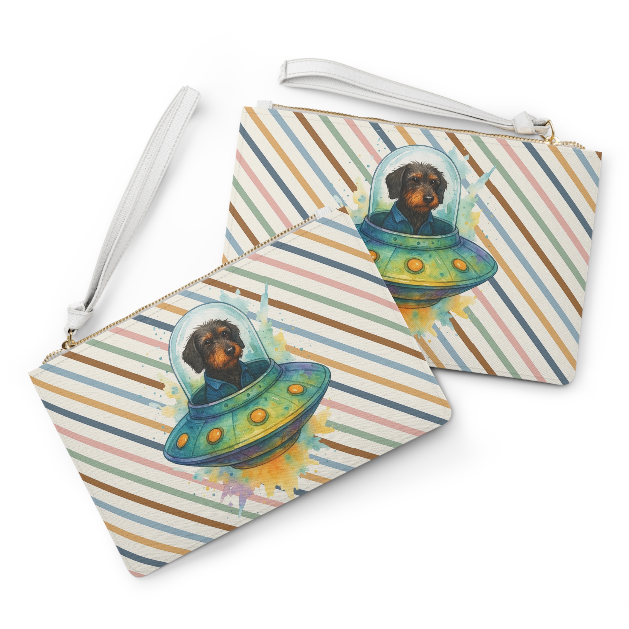 Dog clutch bag funny outerspace Bag astronaut pet lover cool gift clothing evening bag purse retro Handbag unique – Image 2