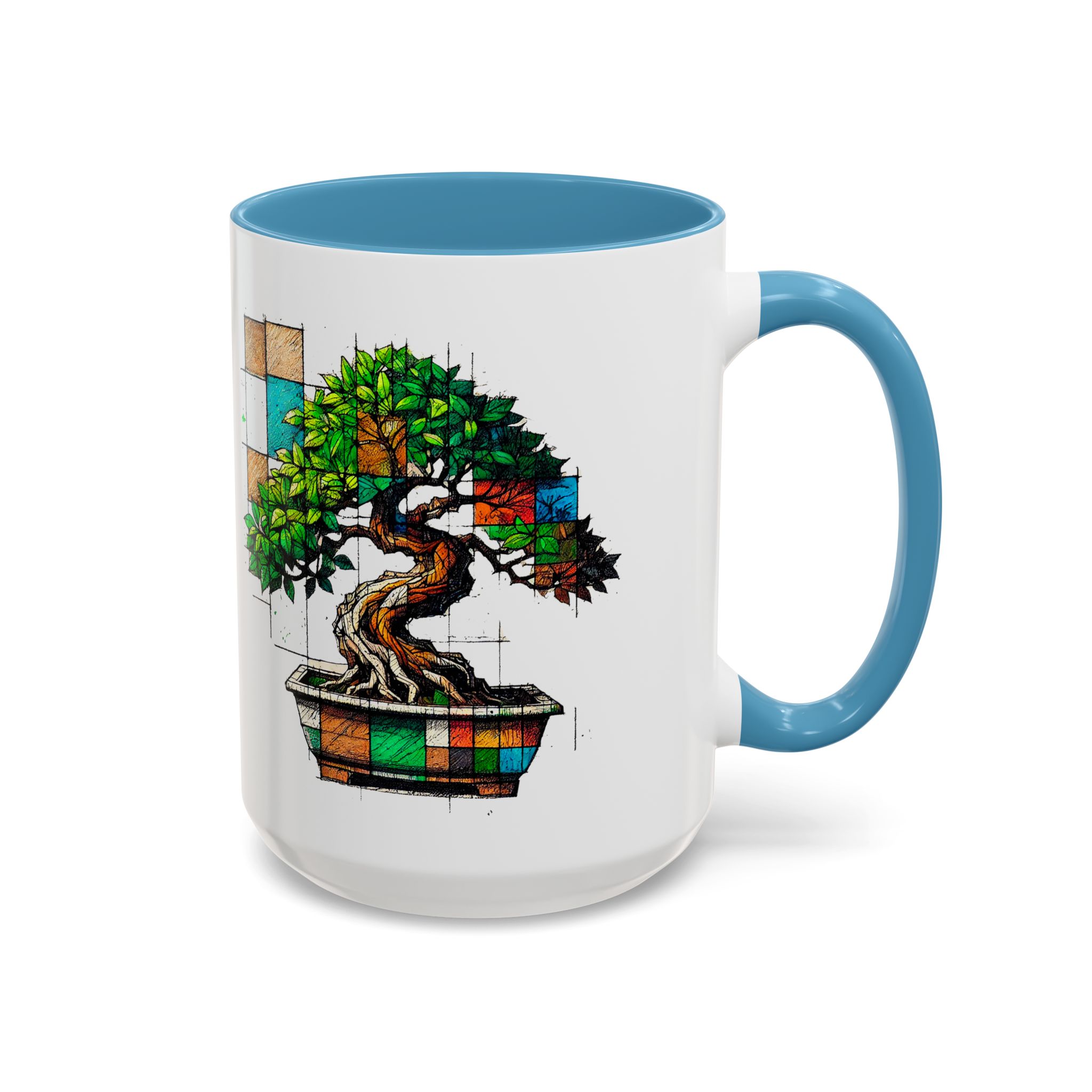 Bonsai mug zen nature style with original graphic pattern and cozy touch - Imagen 37