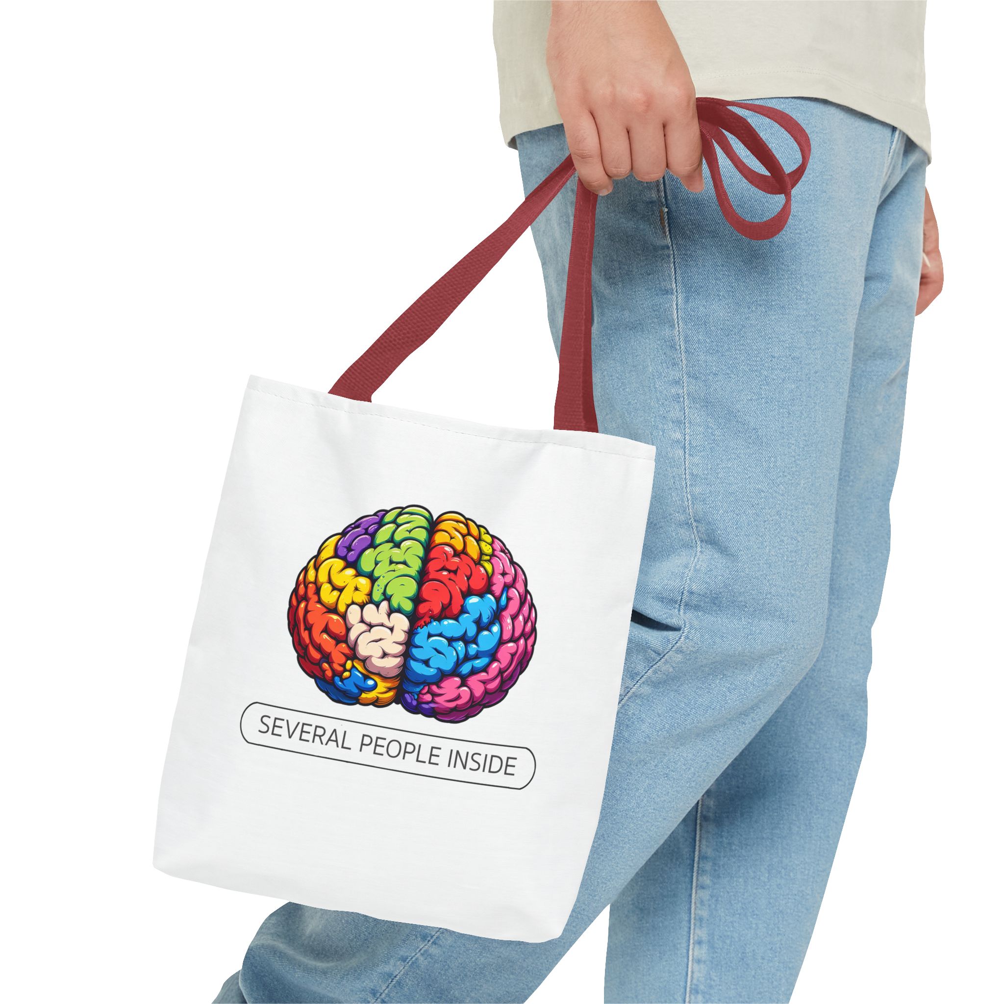 Satiric tote bag Brain canvas tote bag funny shoulder bag fun gift sarcastic cute tote bag boho purse cool handbag – Image 8