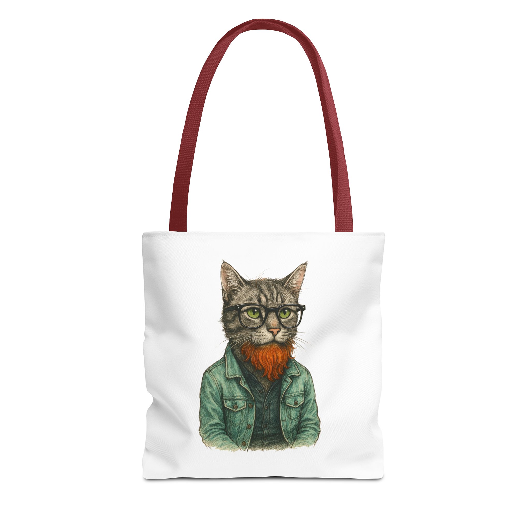Hipster Cat tote bag – Kitty Tote bag – Boho Cat purse hipster print - Image 7