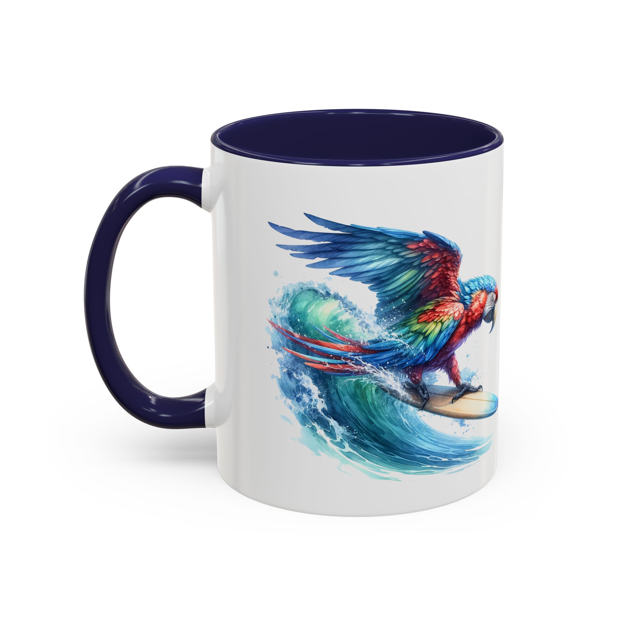 Coffee mug surf gift for her Parrot surf lover tea cup boho Mug office unique accessory nature design – Image 6