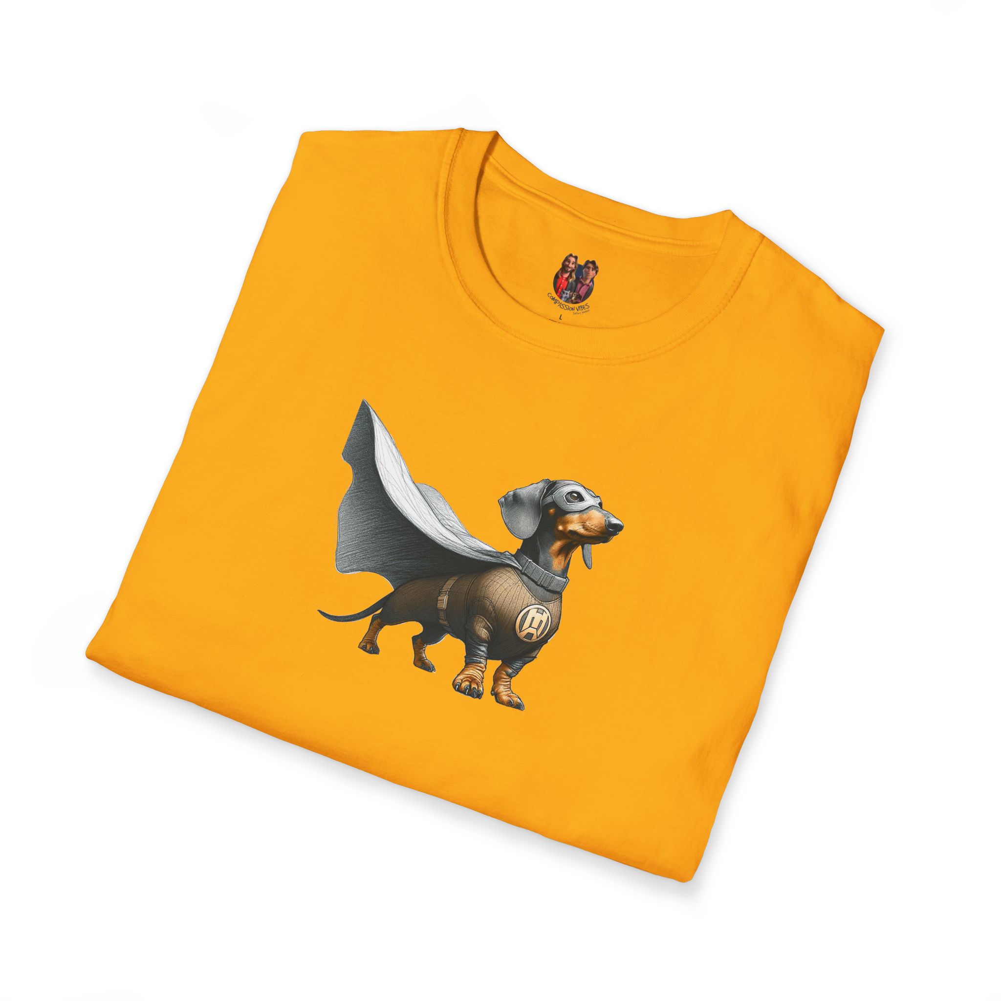 Super Dog Tee Shirt - Hero Dachshund Illustration - Comic Style Dog Graphic Tee - Image 10