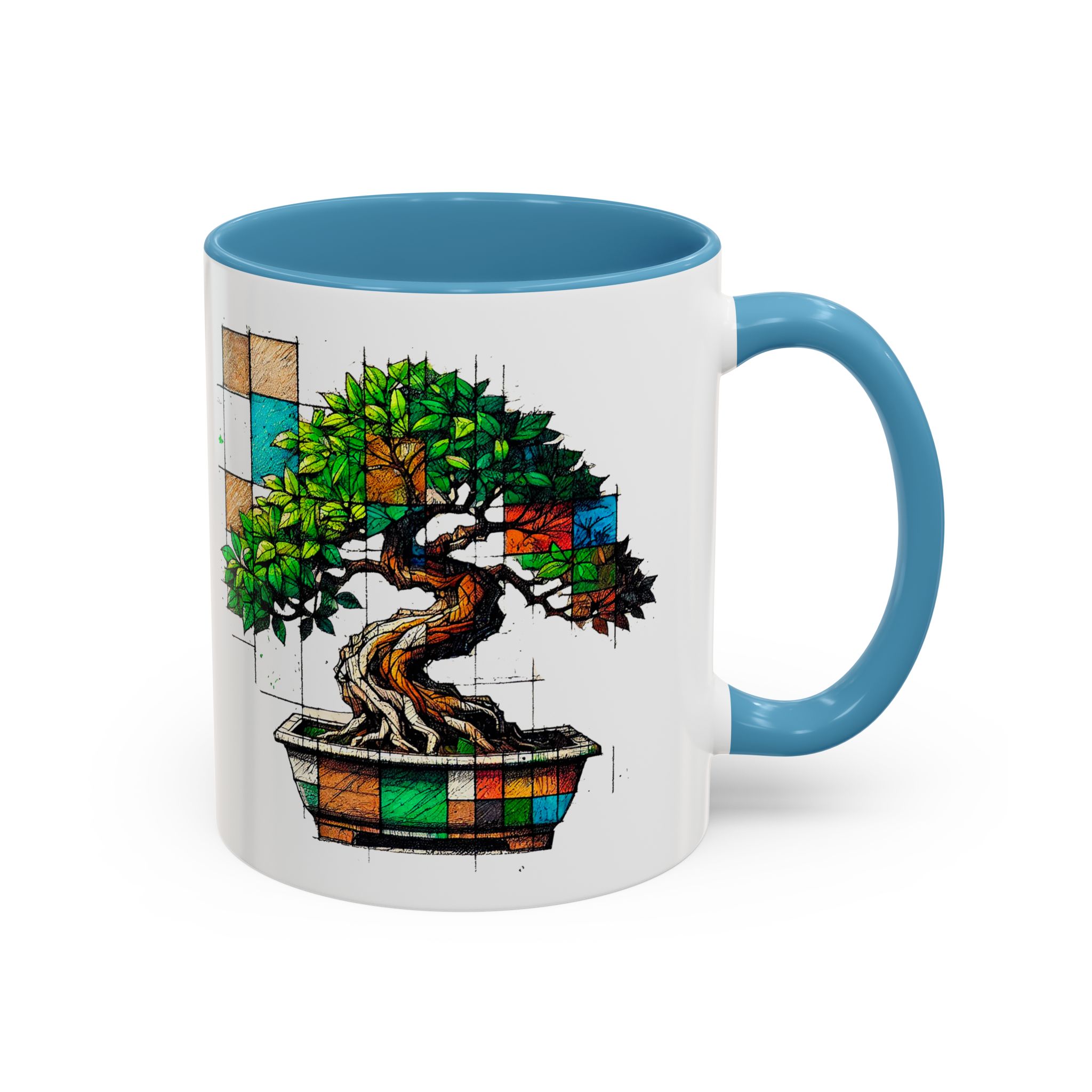 Bonsai mug zen nature style with original graphic pattern and cozy touch - Imagen 33