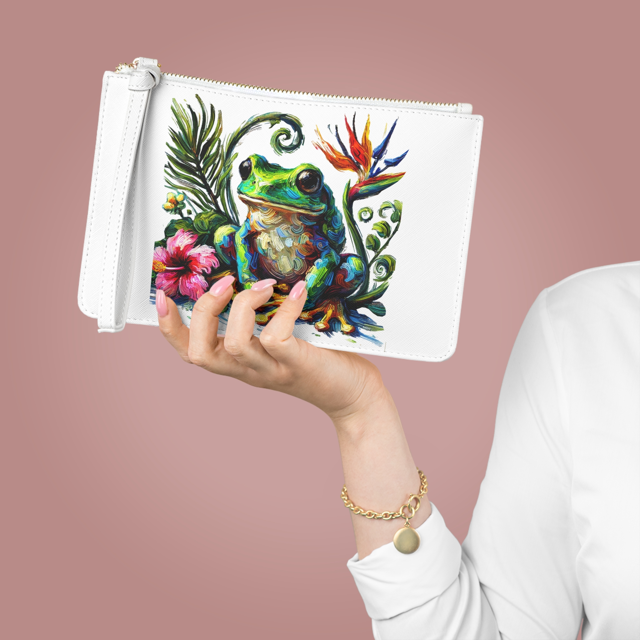 pochette sac jungle nature Sac boho vêtements cadeau grenouille tropicale visuels sac à main Sac cool soirée sac rétro