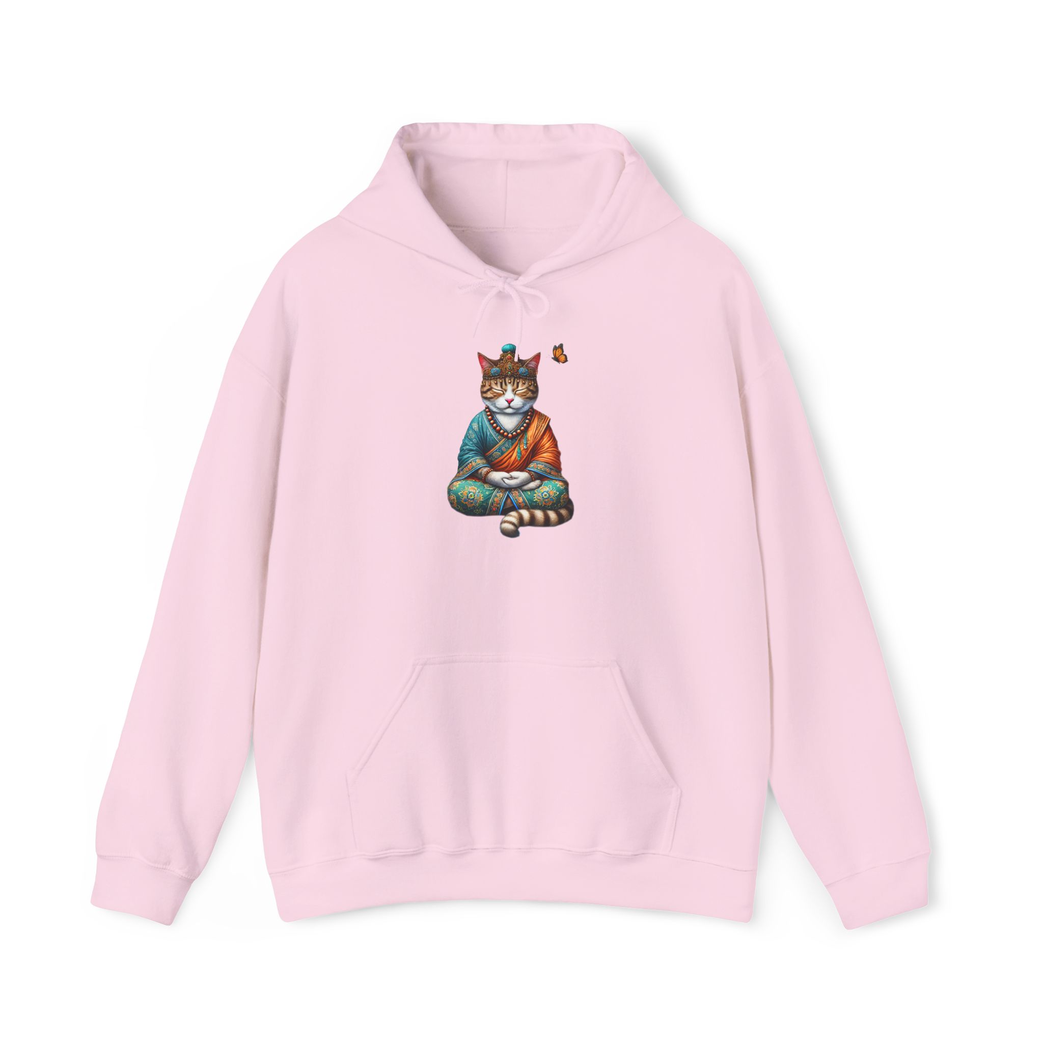 Cat Meditation Hoodie – Boho Cat Hoodie – Kitty Yoga Hoodie spiritual print - Image 28