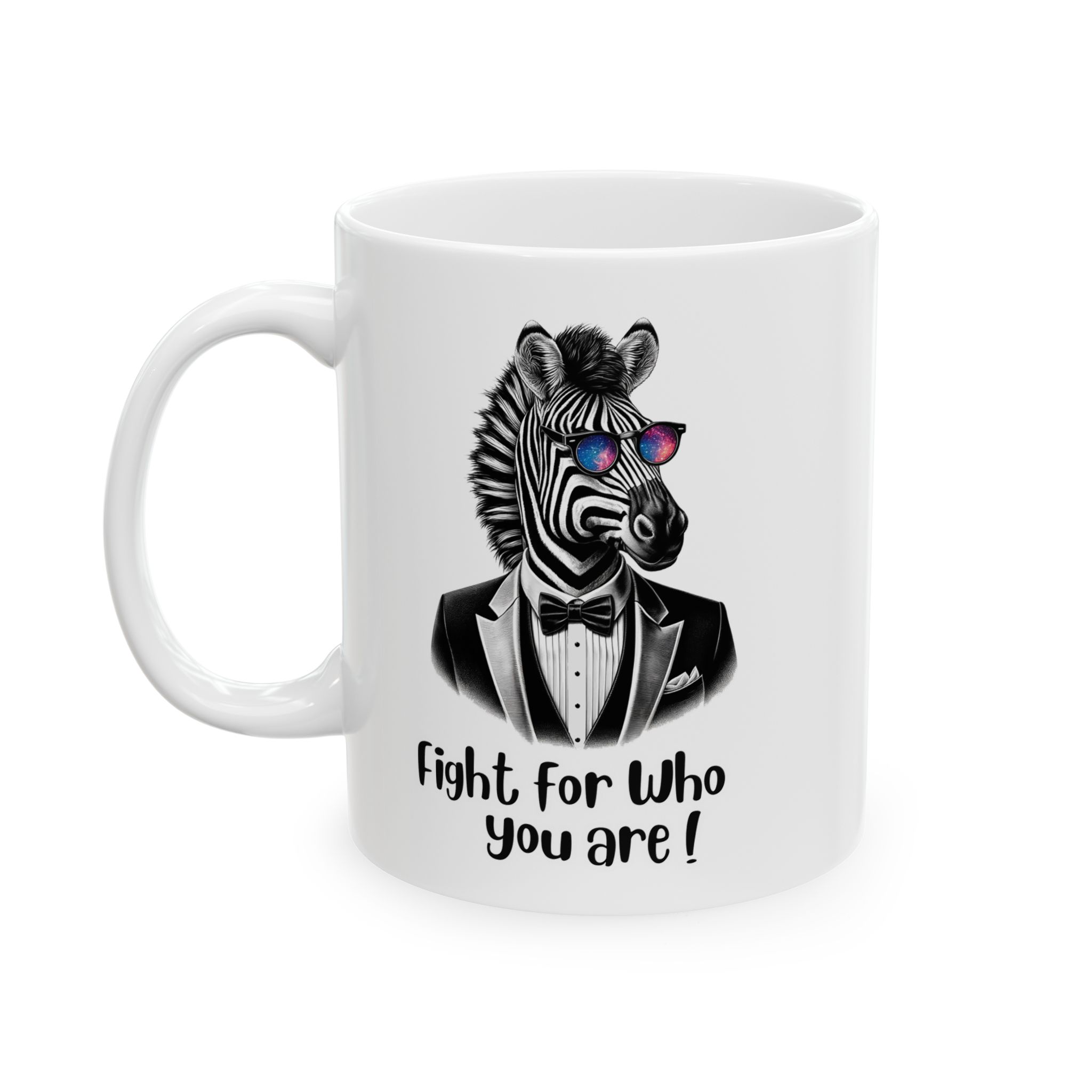 Coffee mug funny self confidence gift for her cute cup tea lover cool boho mug office accessory motivtional design zebra – Image 2