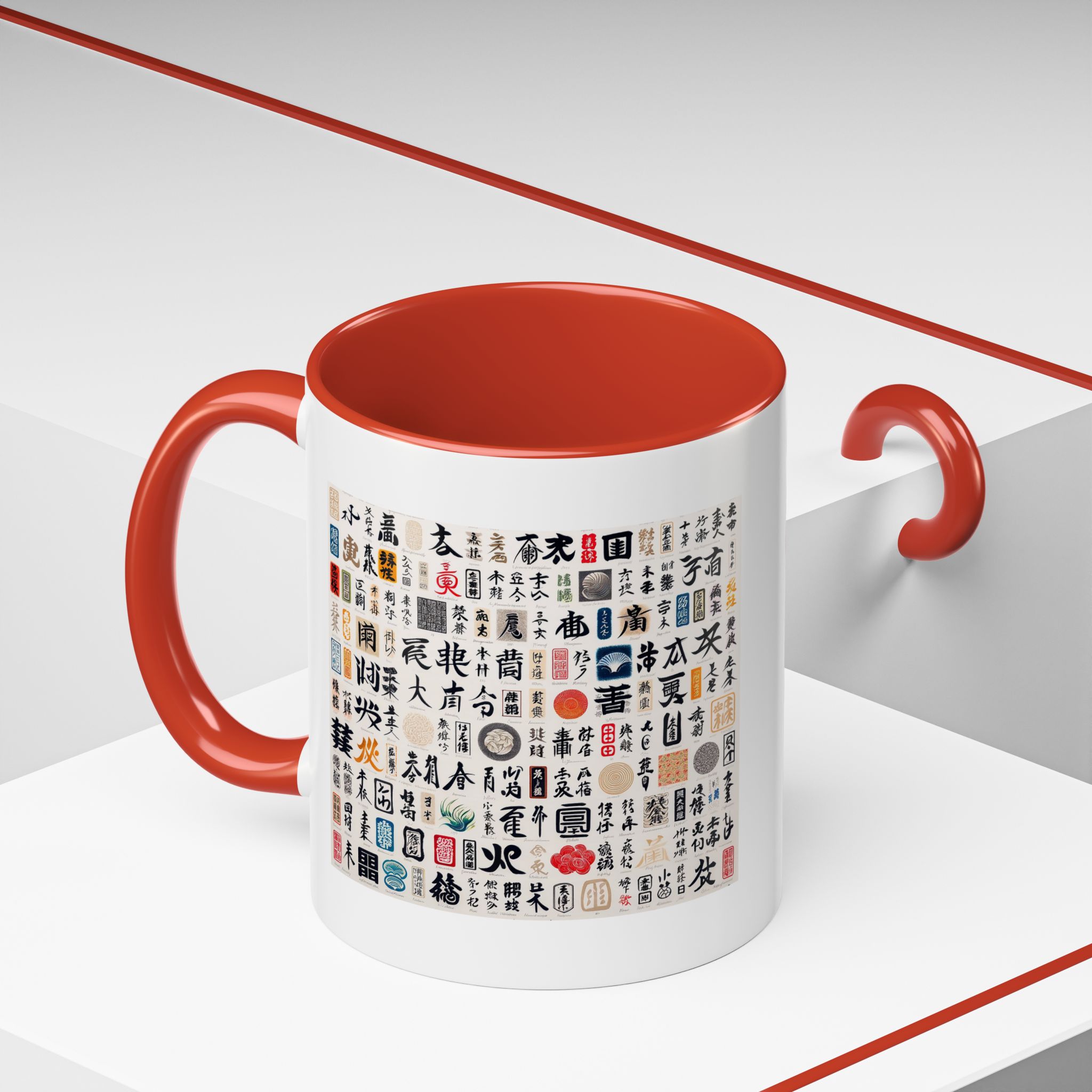 Coffee Mug calligraphy Japan Cup tea lover gift for her cute mug office accessory japan design - Imagen 16