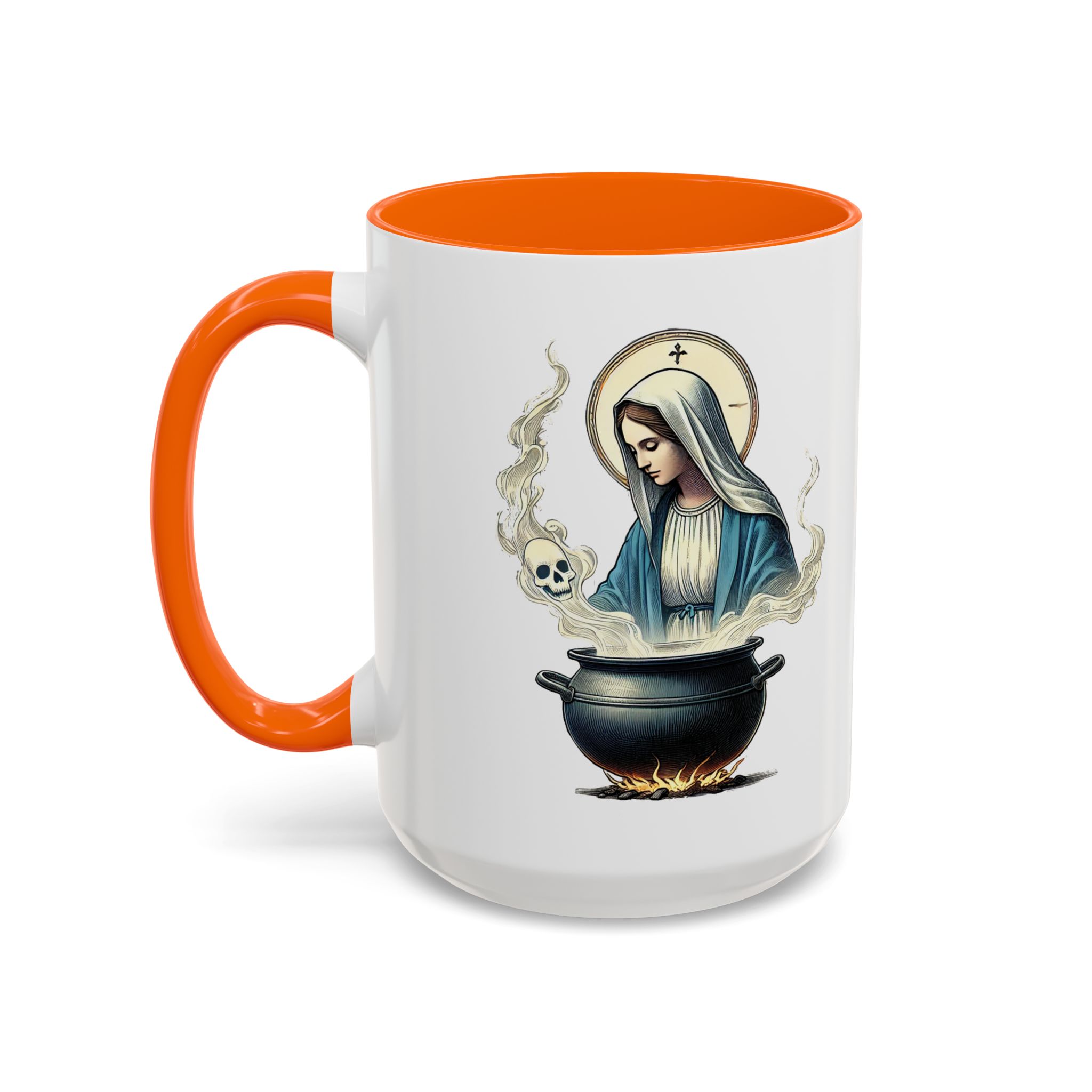 Coffee Mug funny virgin mary design sarcastic mug boho gift for her unique cup tea accessory cool design religious joke - Image 54