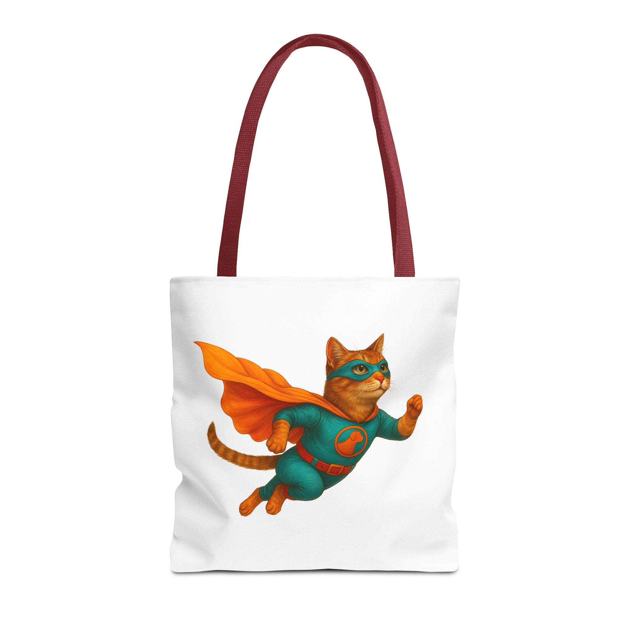 superhero tote bag cat canvas tote bag funny handbag fantasy purse kitten lover cool cat shoulder bag – Image 9