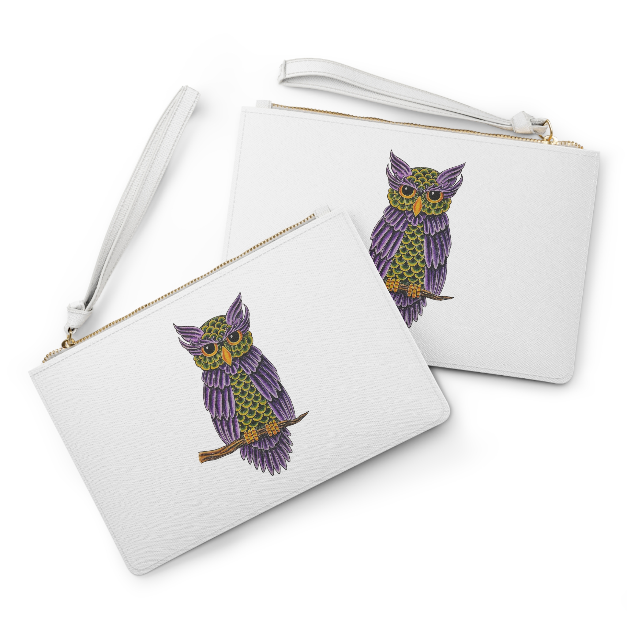 Clutch bag Wearable Surrealism evening bag Limited Edition purse owl with Artists Dreamy Drawing - Image 2