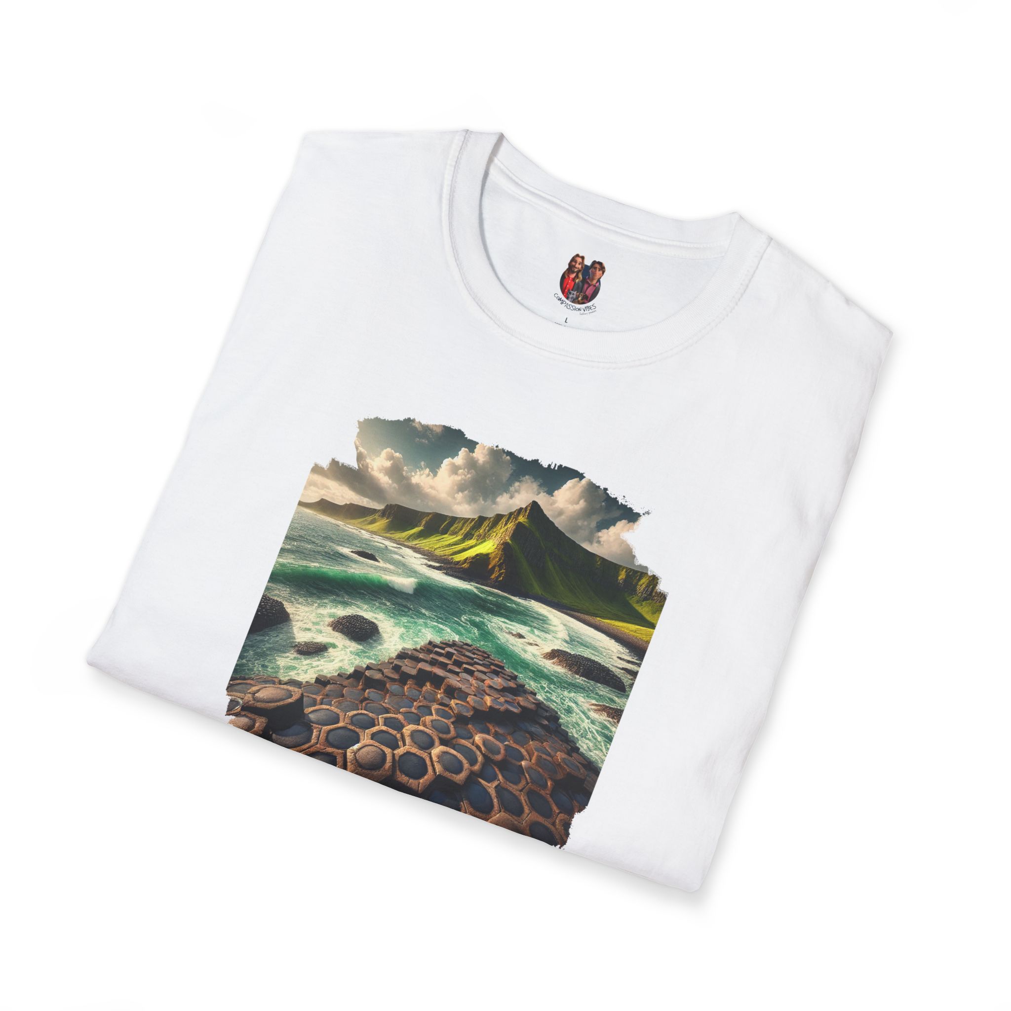 Landscape tshirt ireland graphic tee nature vintage clothing gift for dad giant causeway bushmills vintage tshirt cool comfort apparel - Image 3