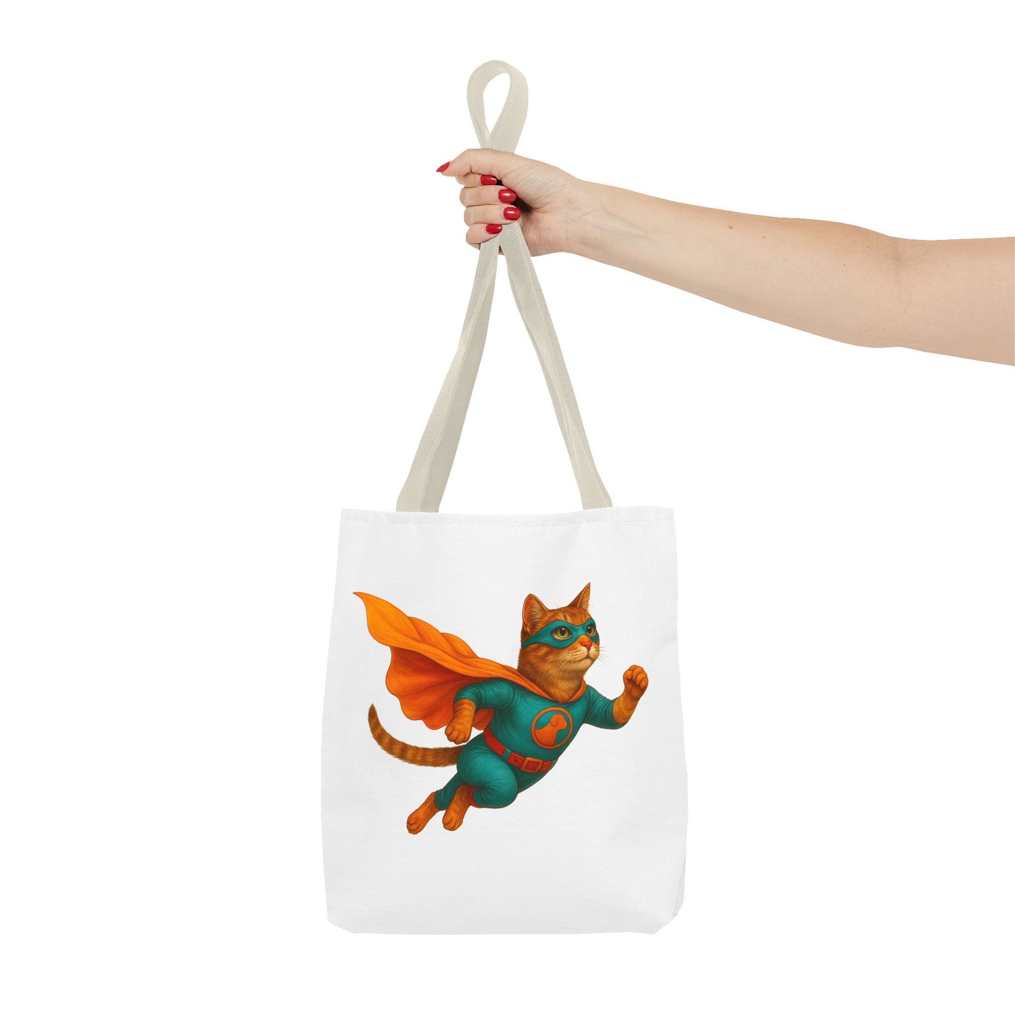 superhero tote bag cat canvas tote bag funny handbag fantasy purse kitten lover cool cat shoulder bag – Image 20
