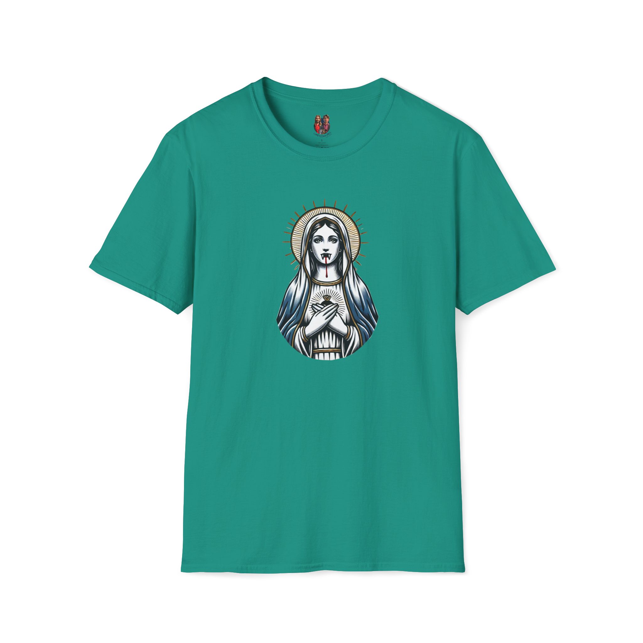 Ironic Tshirt vampire graphic tee virgin mary sarcastic clothing gift satirical print cool apparel comfy outfit comfort colors shirt - Image 18