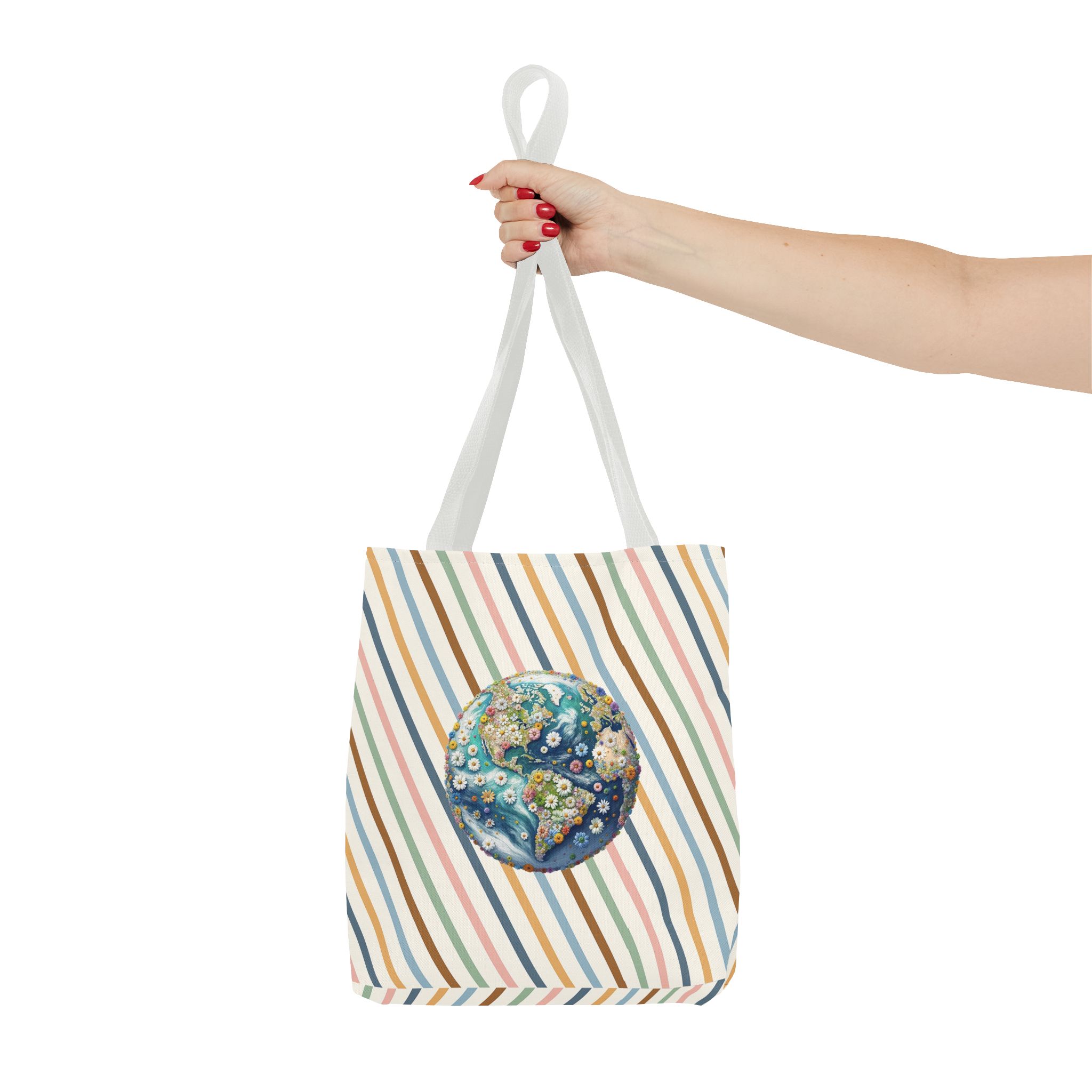 Floral Planet canvas tote bag ecology cute tote bag vintage bag perfect for nature lovers and shoulder bag gift for her - Image 14