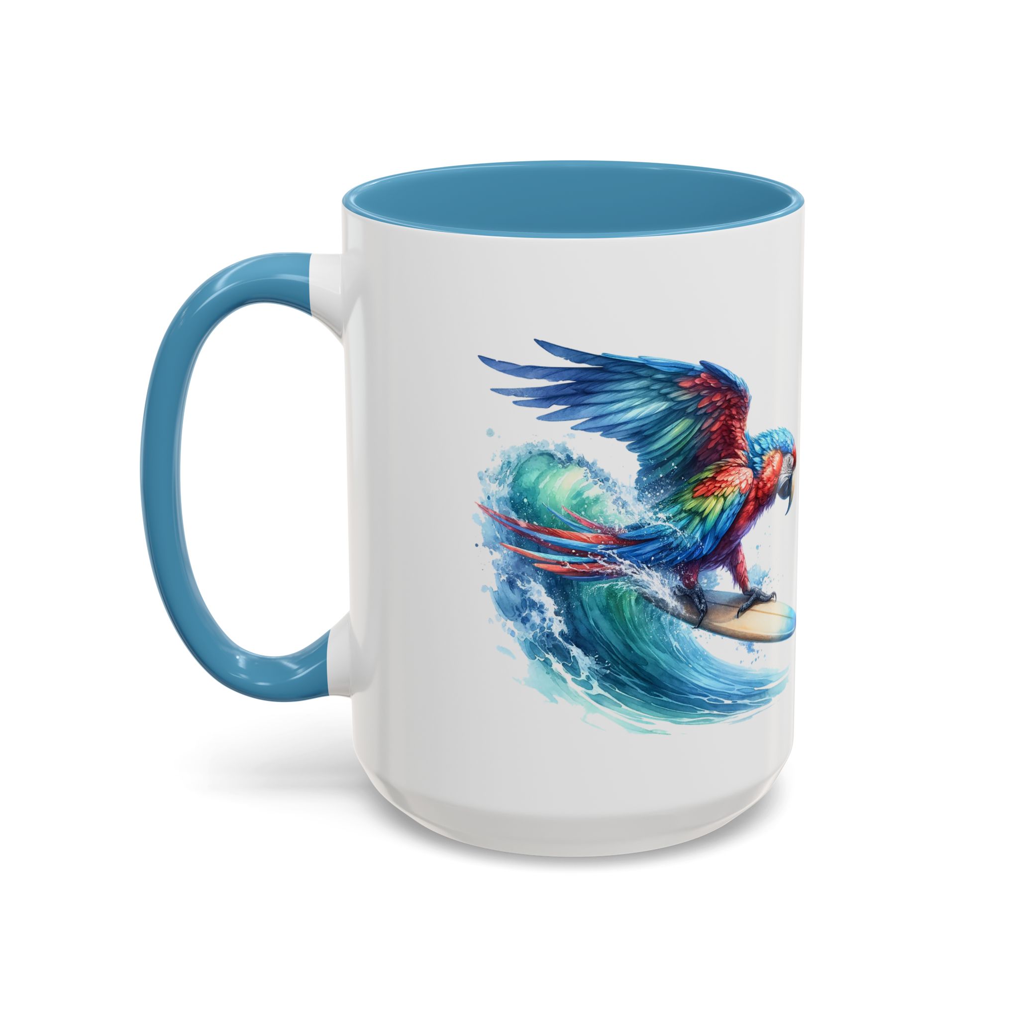 Coffee mug surf gift for her Parrot surf lover tea cup boho Mug office unique accessory nature design – Image 20