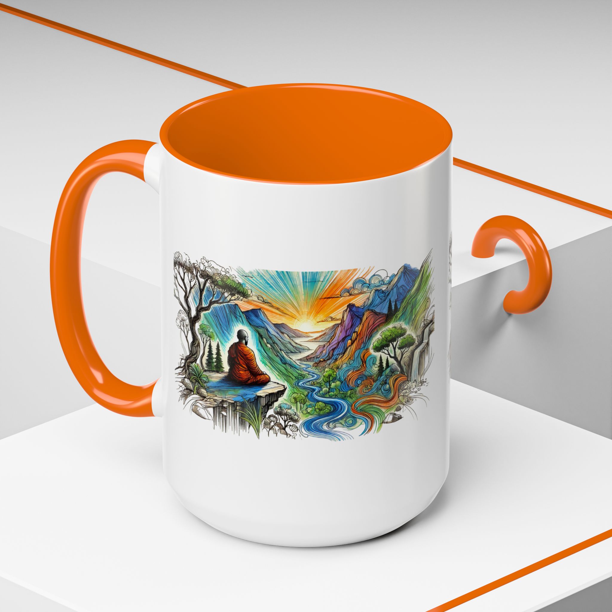 Unique mug Free spirit Tea Cup buddhism accessory Meditation Mug vintage mug yoga gift for her buddha design - Image 56