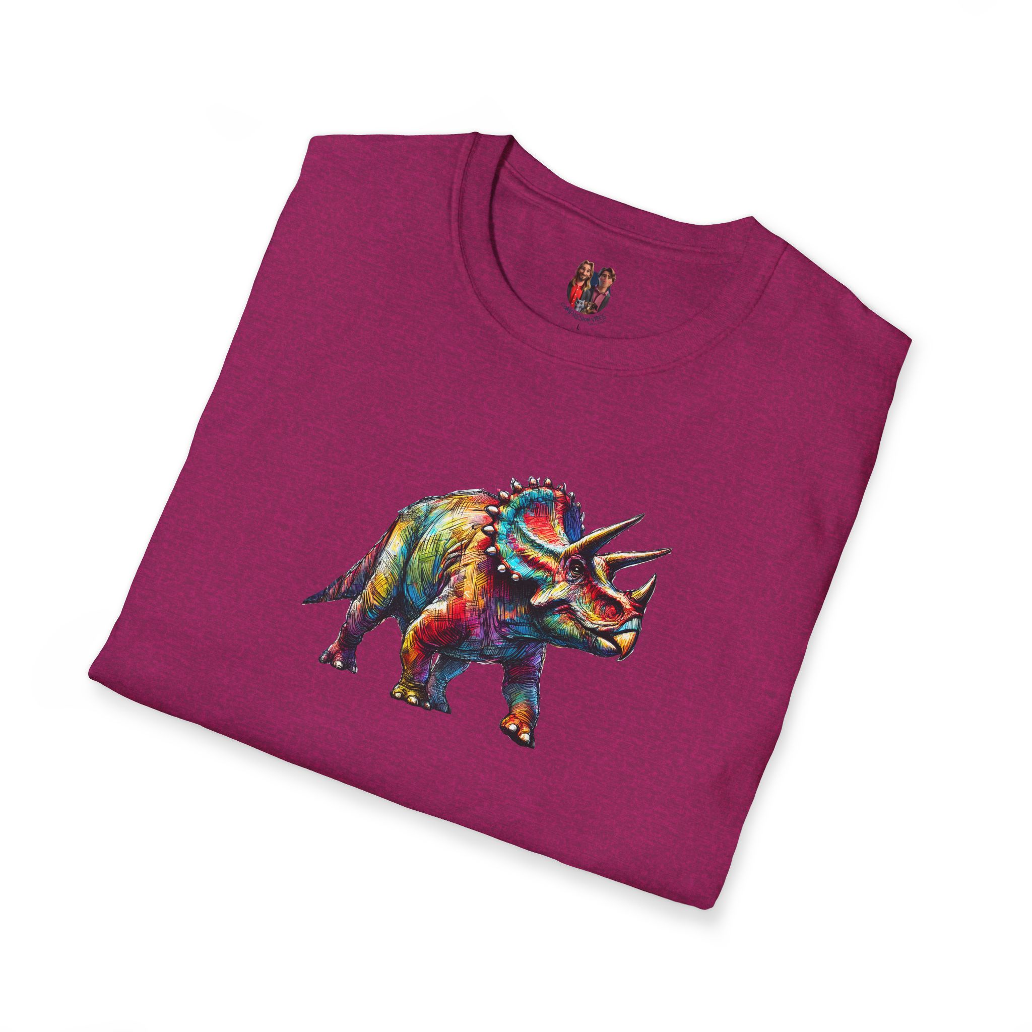 Triceratops Dinosaur tshirt - Prehistoric Graphic - Unique Dino Design Tee - Image 15