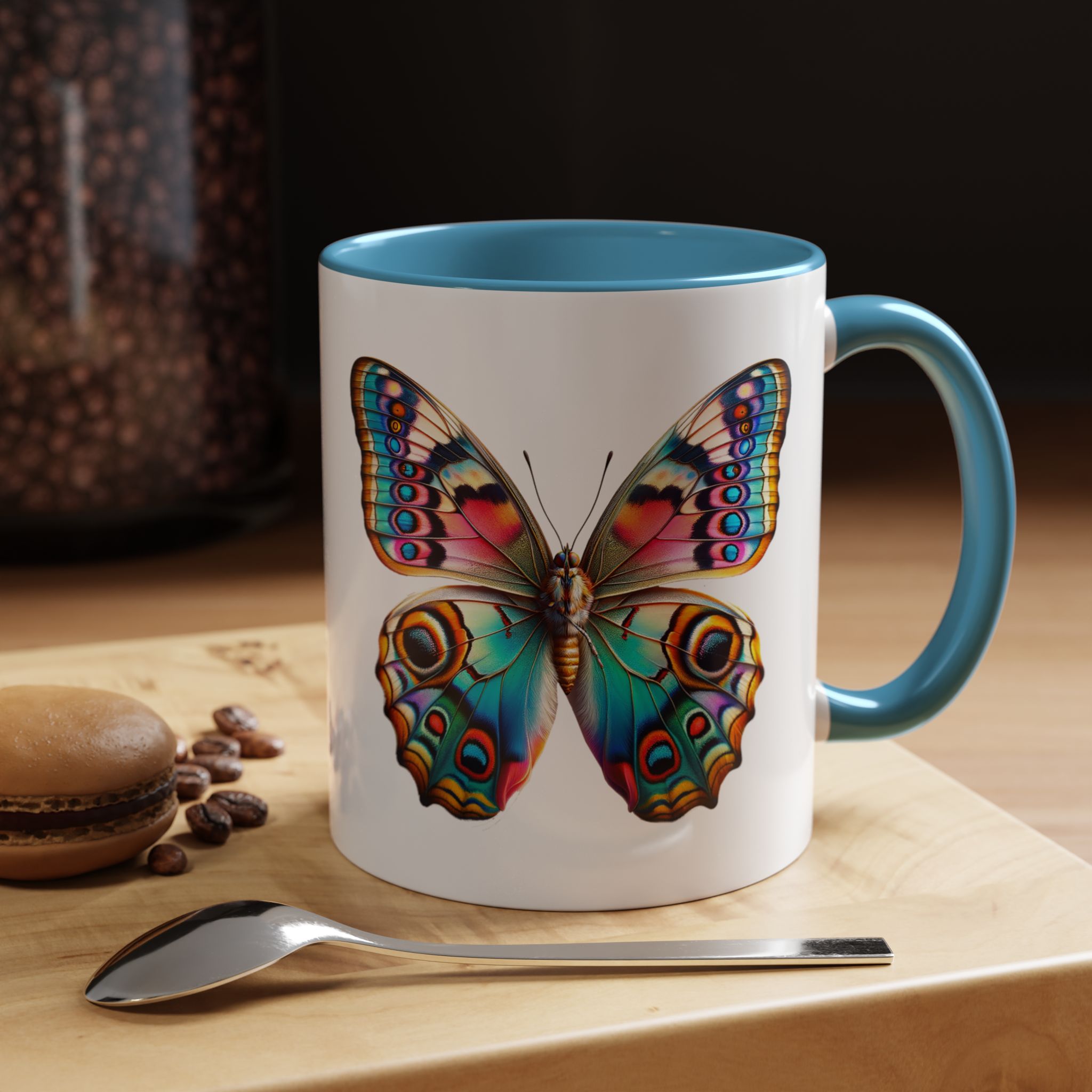 Coffee mug Butterfly unique cup boho gift for her office accessory cute mug nature design - Imagen 3
