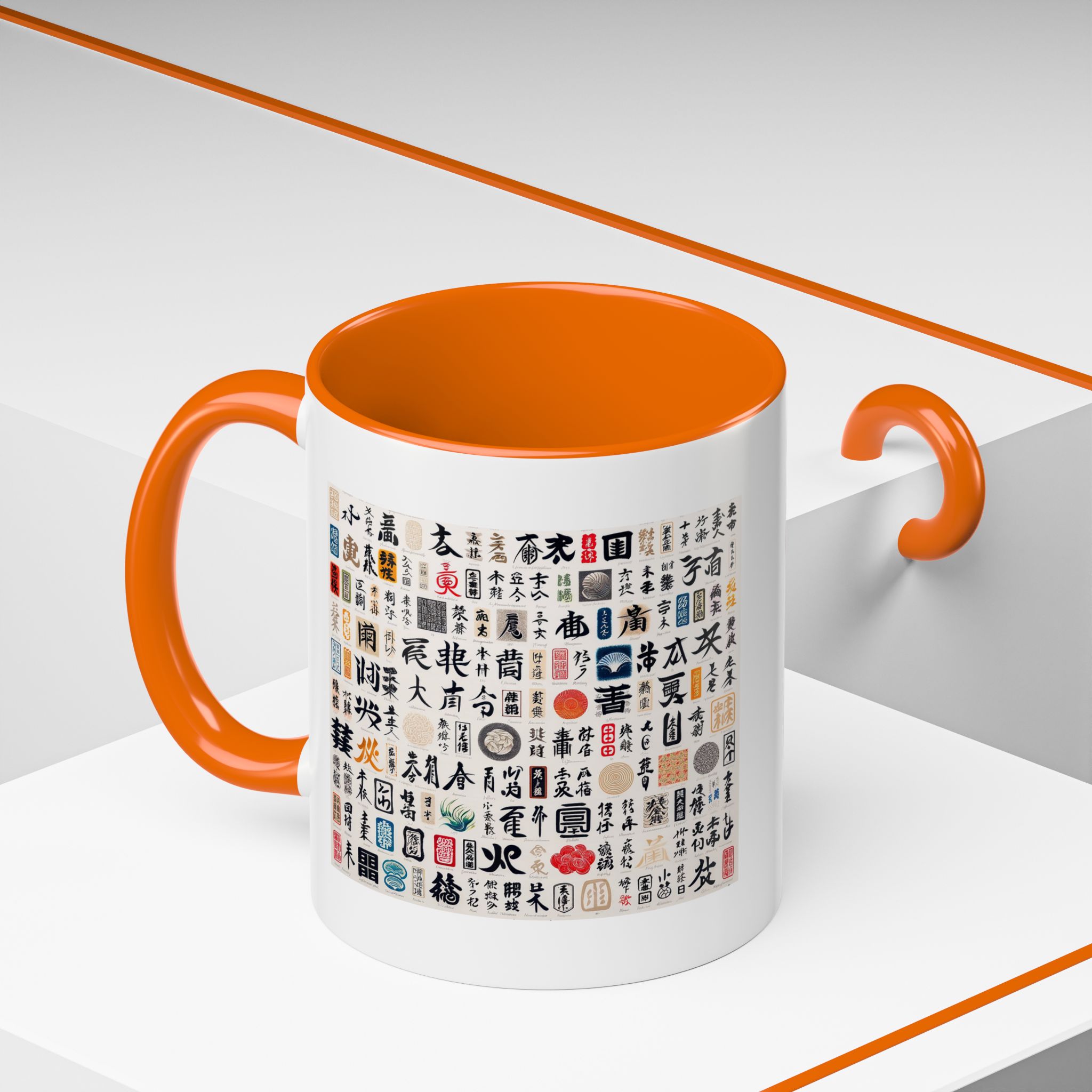 Coffee Mug calligraphy Japan Cup tea lover gift for her cute mug office accessory japan design - Imagen 44