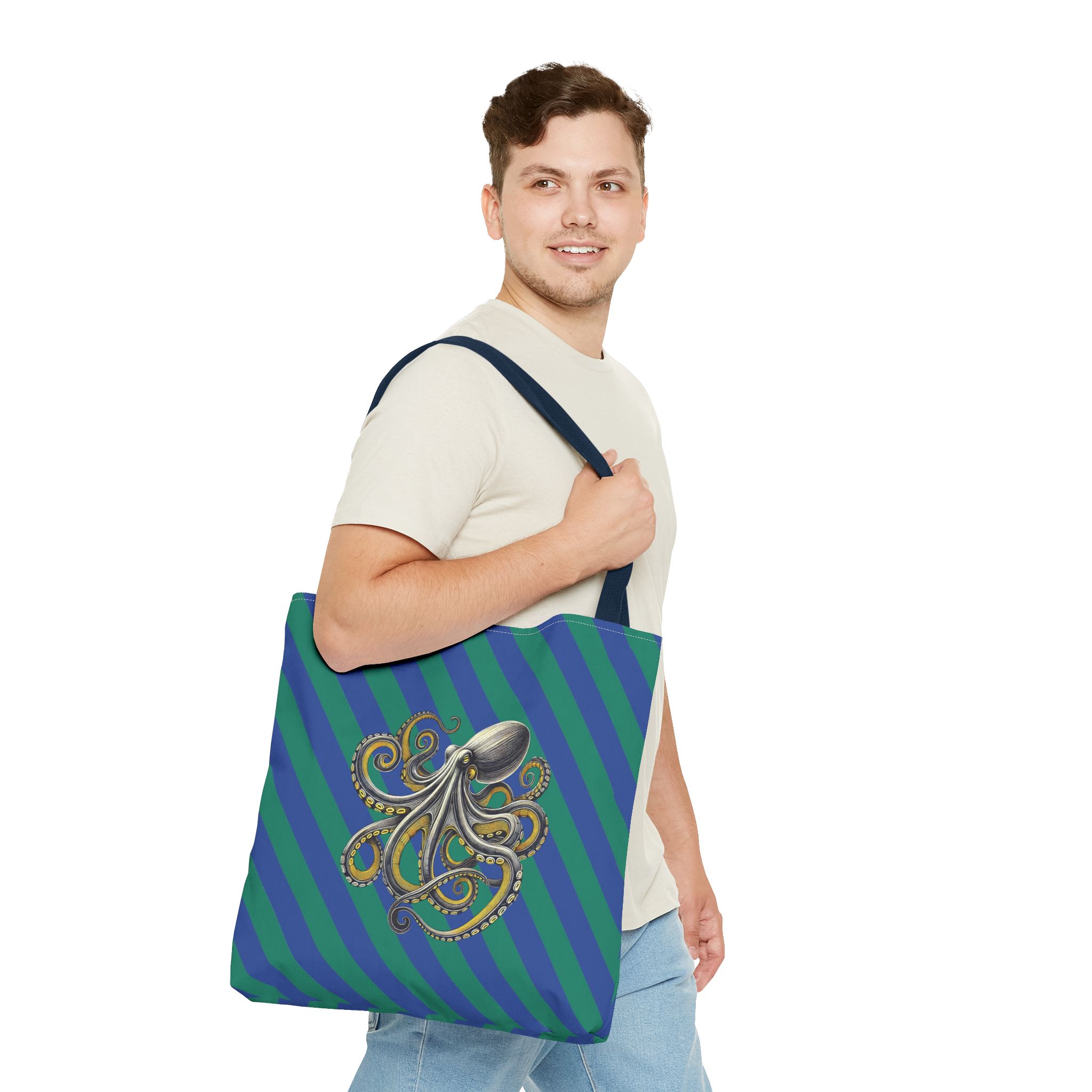 Octopus Canvas tote bag Calligraphy cute tote bag vintage bag gift for her Cool Japanese design ethical shoulder bag japan print - Image 30