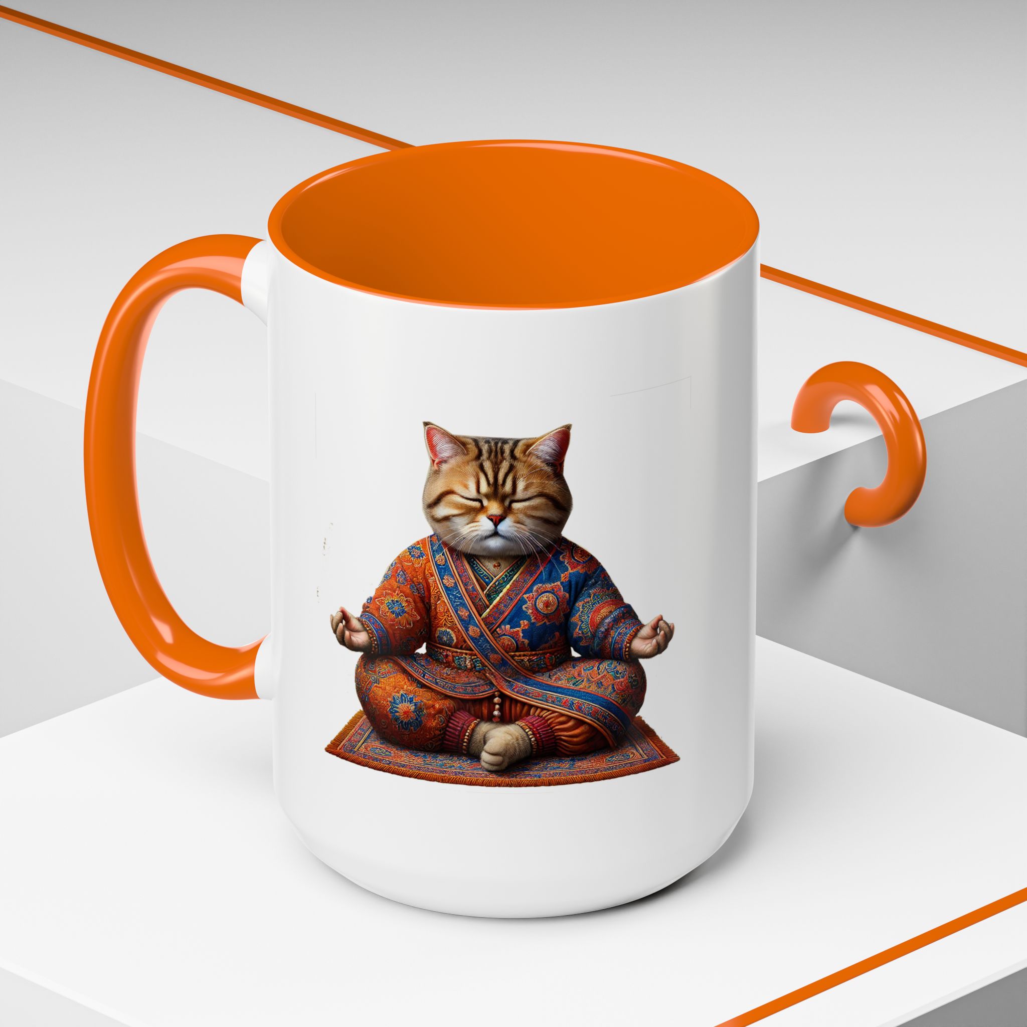 Office Mug cat lover yoga gift for mom Tea cup coffee Mug meditation accessory mindfulness pet design - Image 56