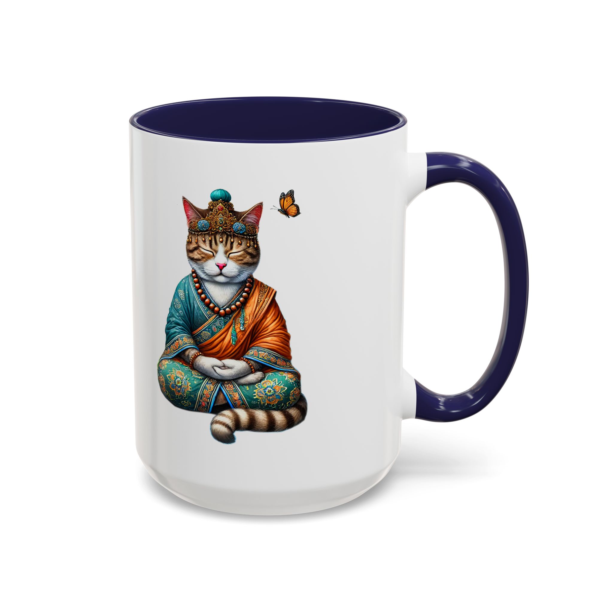 Coffee Mug meditation unique Mug cat lover tea cup yoga gift for her mindfulness accessory pet design – Image 25