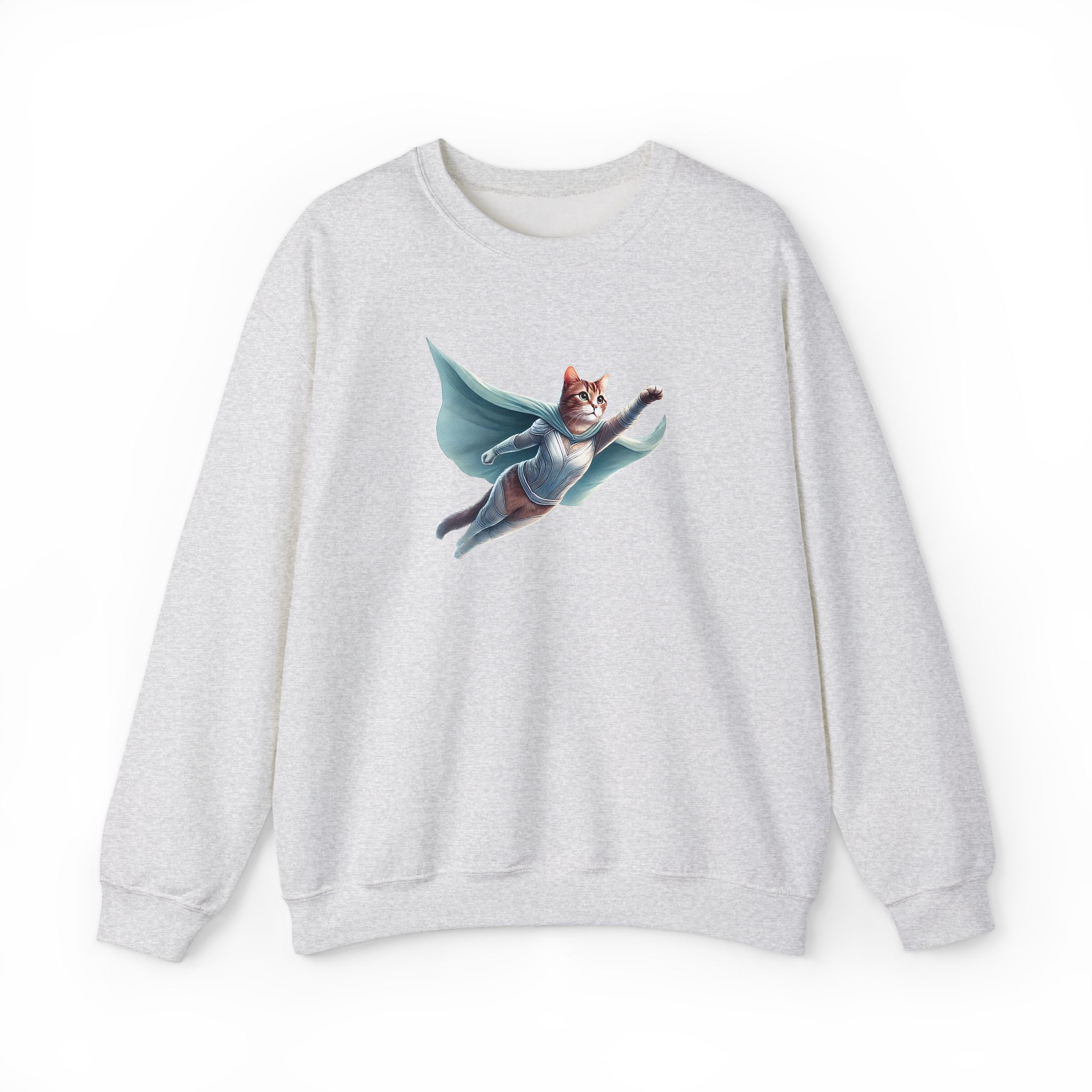 Superhero Cat sweatshirt – Cat Hero – Fantasy Cat sweatshirt hero print