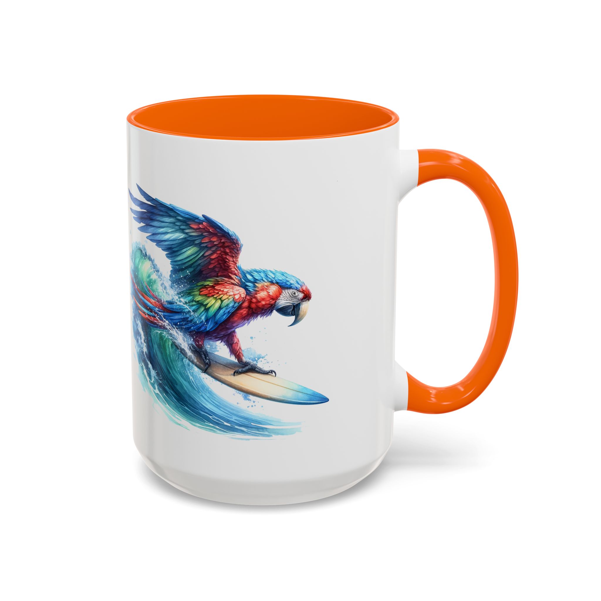 Coffee mug surf gift for her Parrot surf lover tea cup boho Mug office unique accessory nature design – Image 27