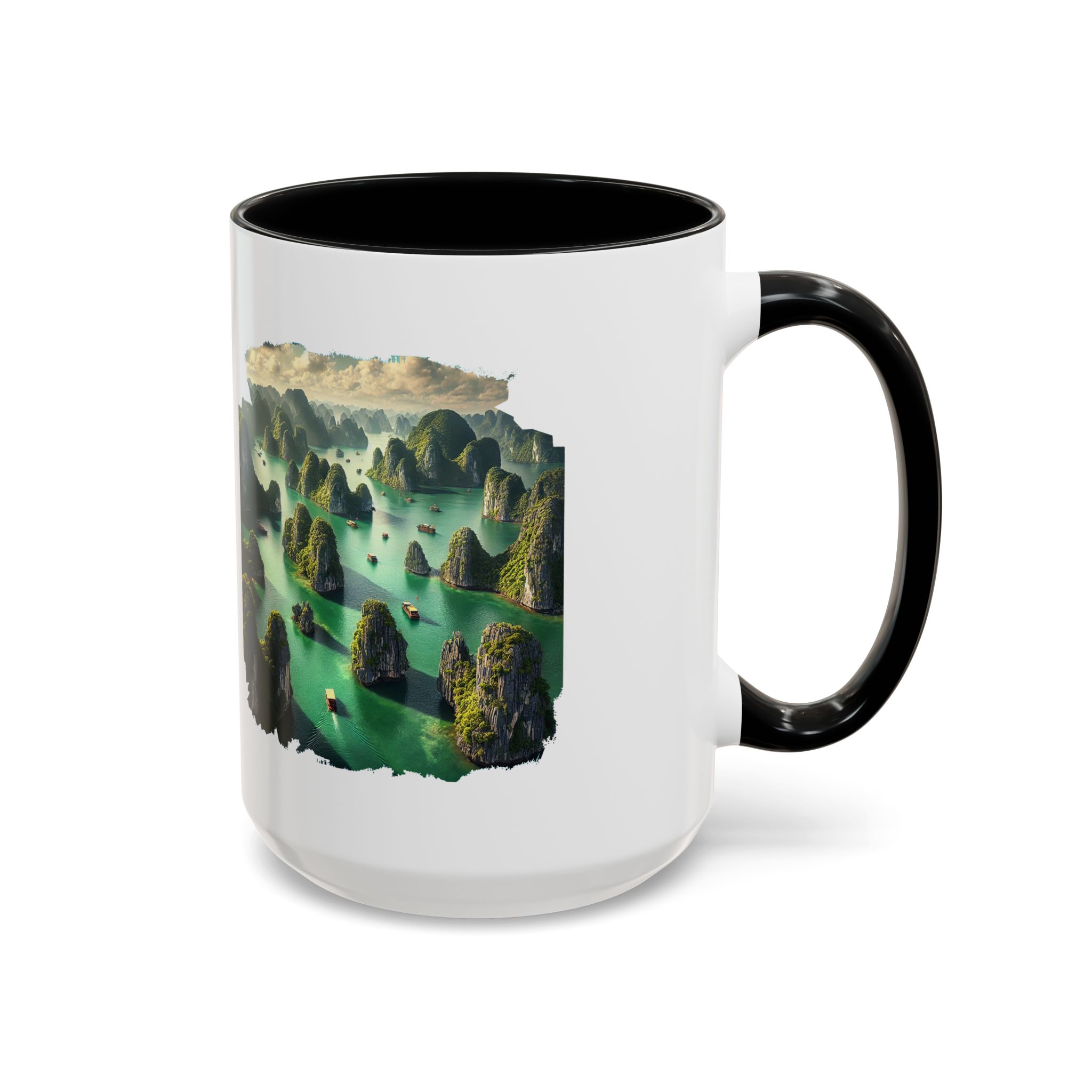 Boho mug landscape vietnam boho office mug ha long bay print nature cool gift coffee lover tea accessory unique cup – Image 21