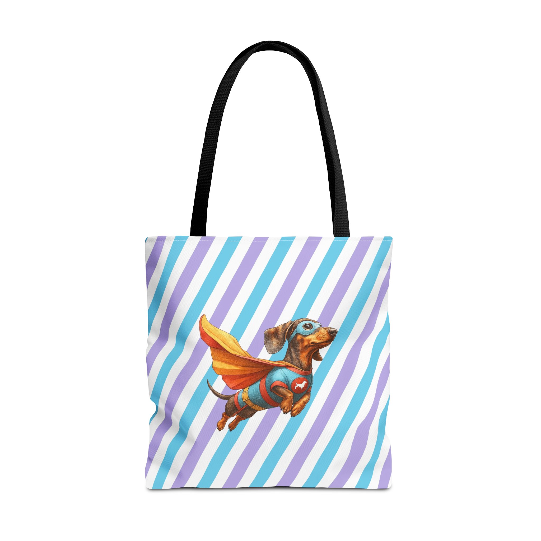 Fun Dachshund canva tote bag superhero Dog cute tote bag pet lover shoulder bag ethical cotton - Image 5