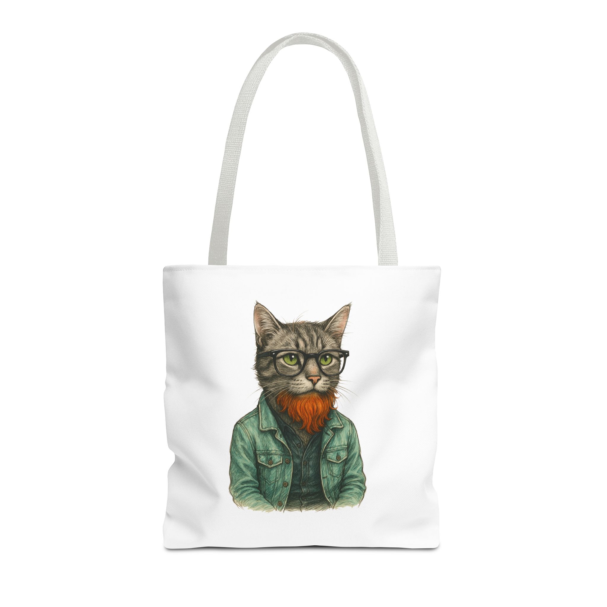 Hipster Cat tote bag – Kitty Tote bag – Boho Cat purse hipster print - Image 15