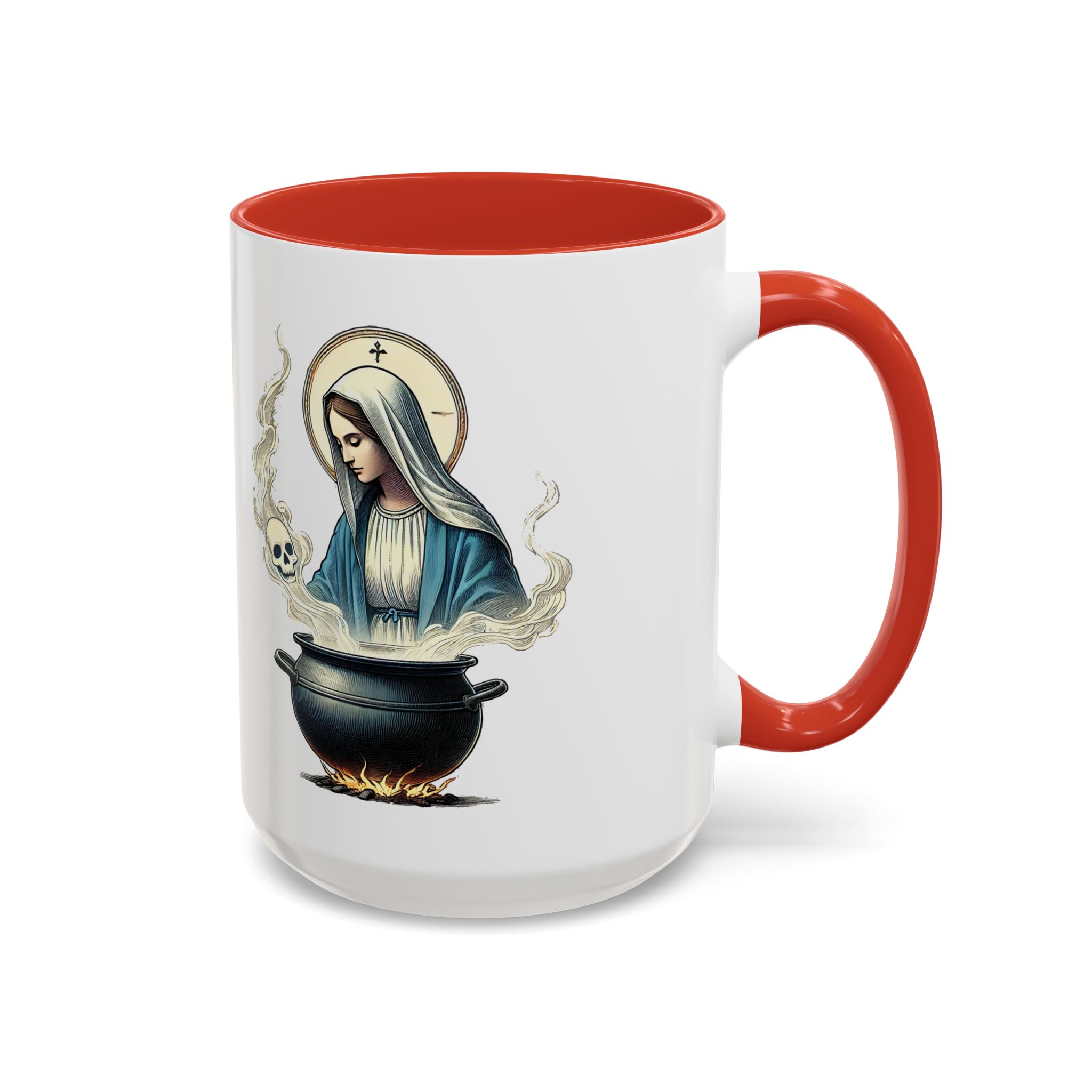 Coffee Mug funny virgin mary design sarcastic mug boho gift for her unique cup tea accessory cool design religious joke - Image 33